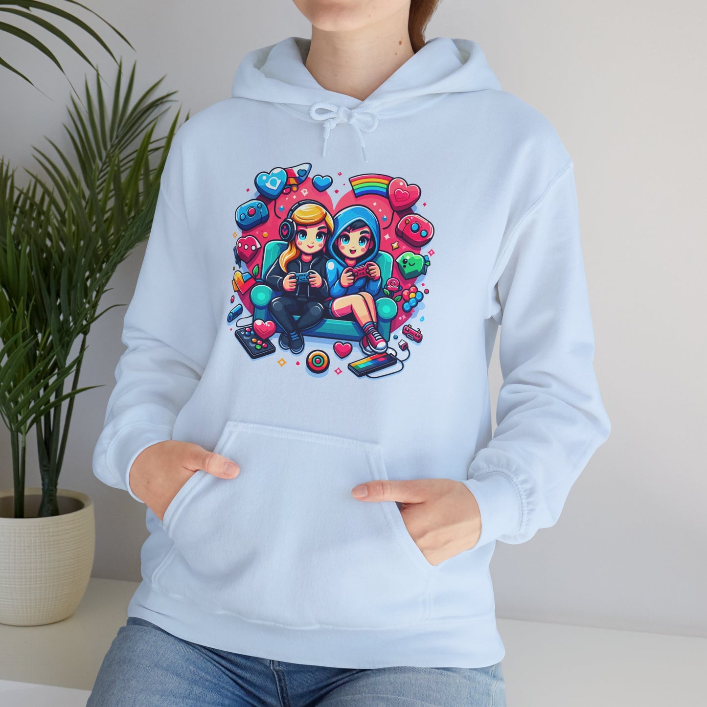 Retro Kawaii Gamer Girl Hoodie | Cute Anime Aesthetic Streetwear