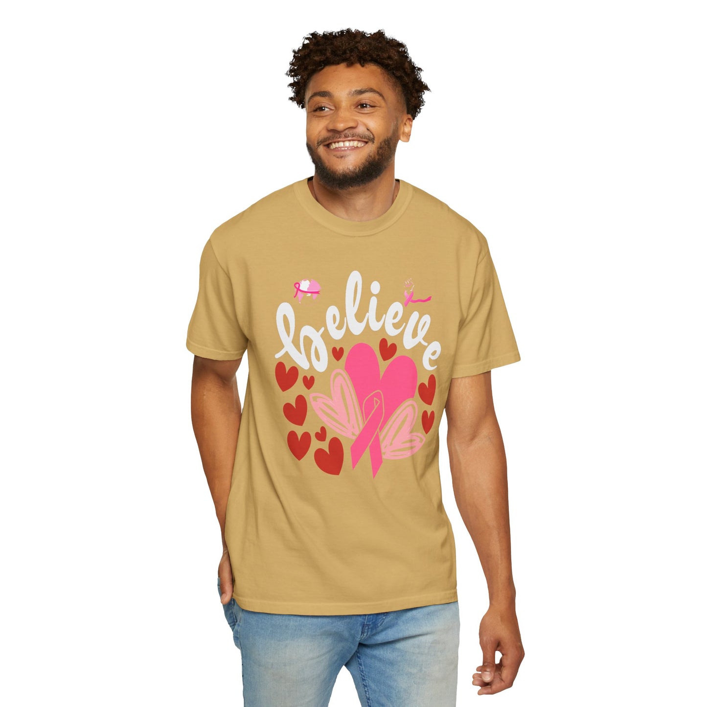 Believe in Love - Breast Cancer Awareness Support Tee