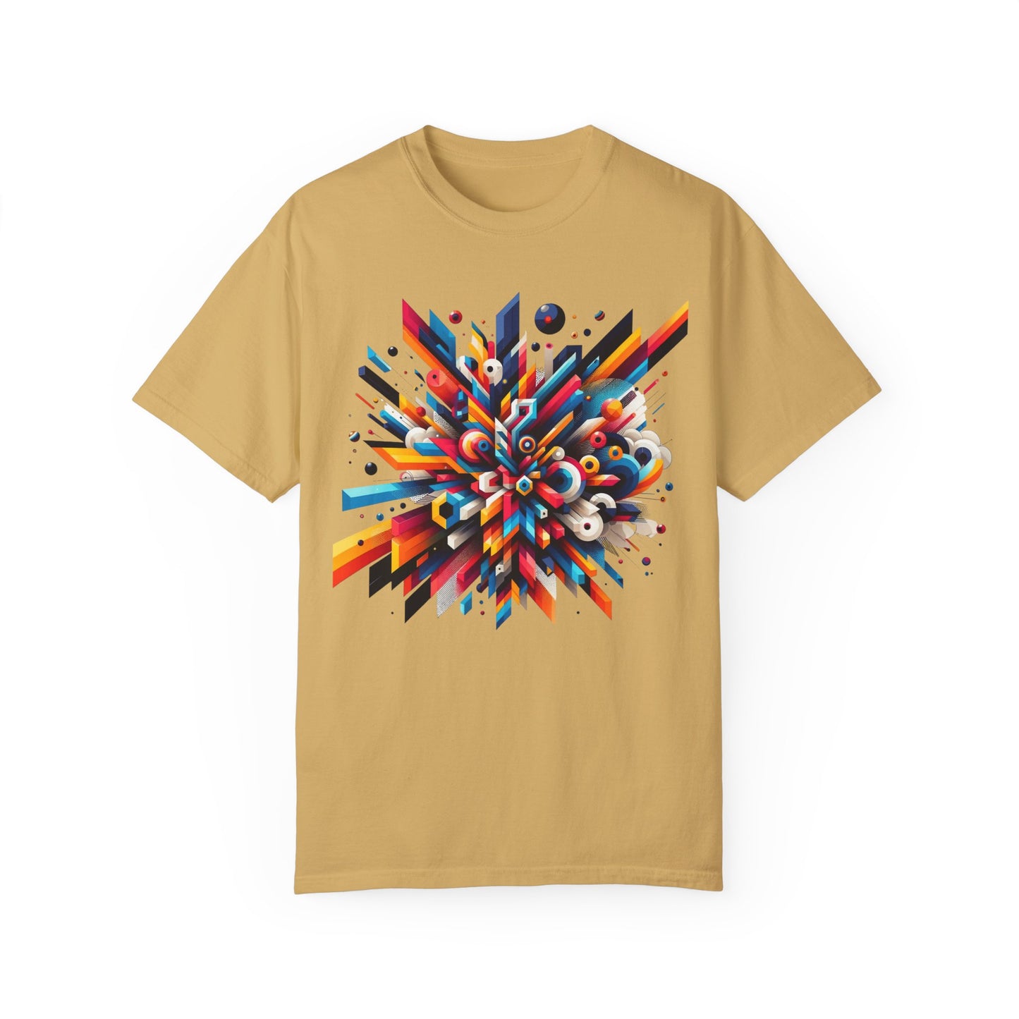 Abstract Geometric Explosion T-Shirt & Hoodie - Vibrant 3D Graphic Art Apparel-min