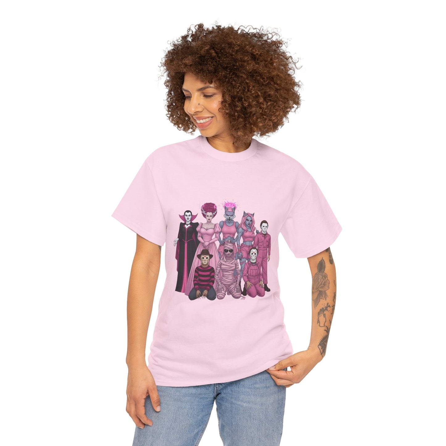 October Horror Pink Awareness Fighting for a Cause Unisex Tee - Breast Cancer Awareness Month
