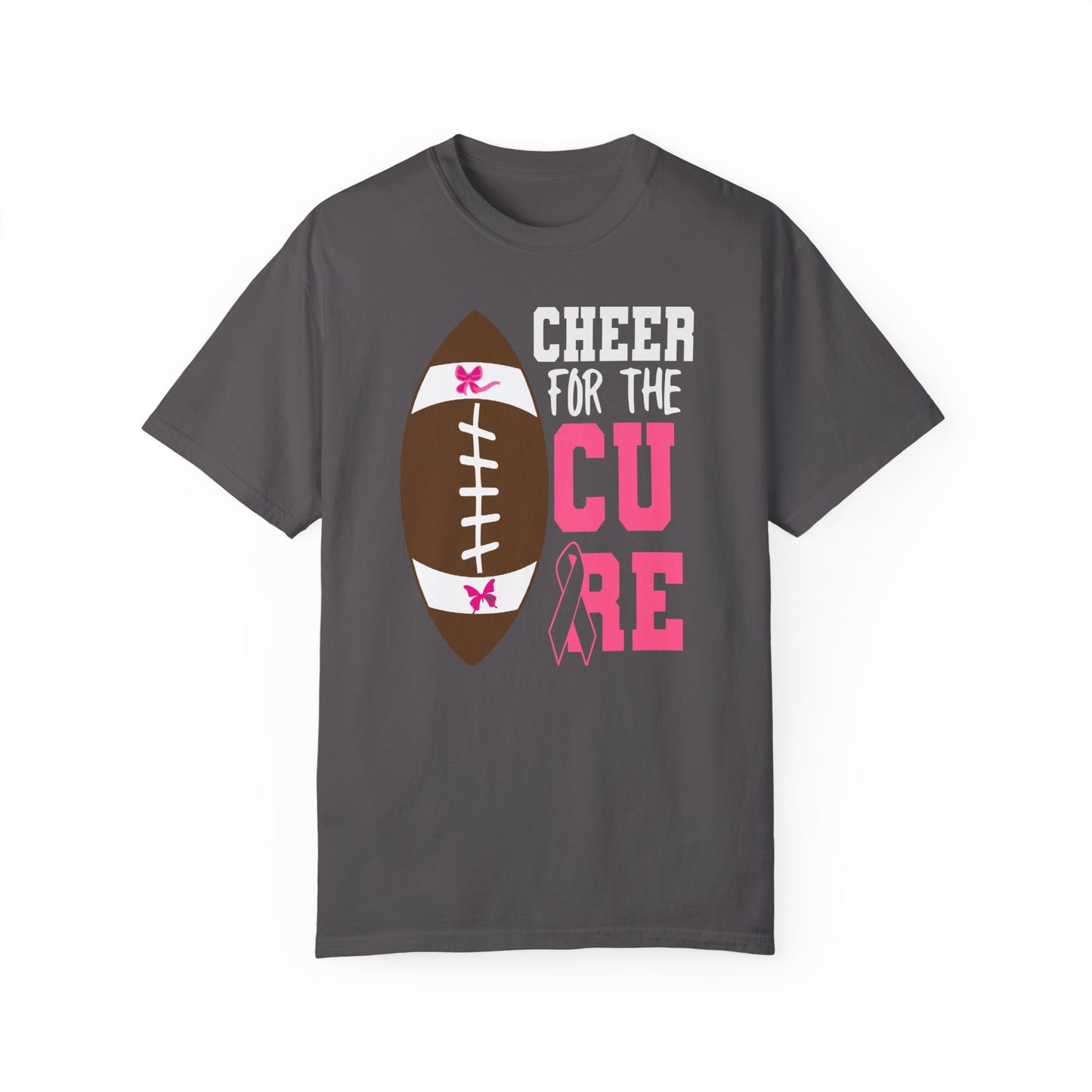 Cheer for the Cure - Breast Cancer Awareness Football T-Shirt