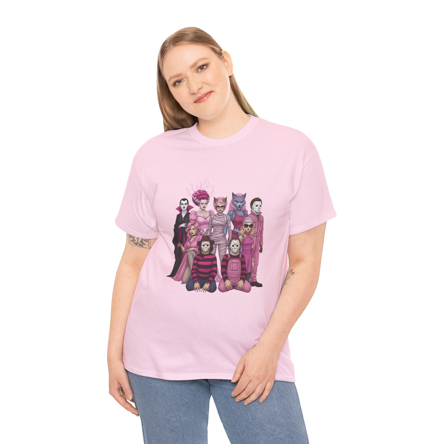 Horror Queens Fighting for a Cause Unisex Tee - Breast Cancer Awareness Month