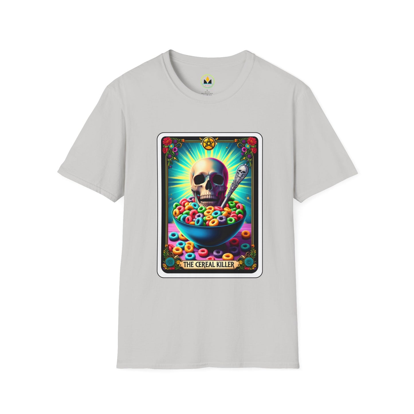 Tarot-Inspired Cereal Killer Halloween Tee - Unique Spooky Design