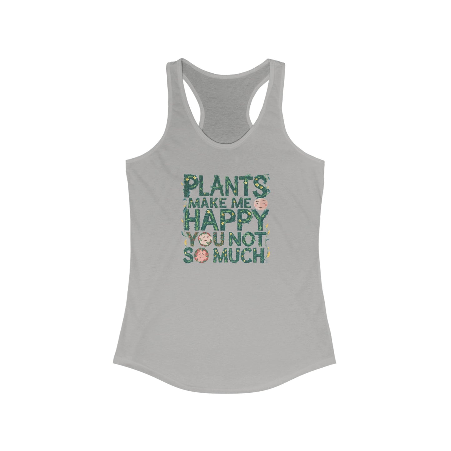 Botanical Bliss Women’s Tank Top with Unique Plant-Themed Design