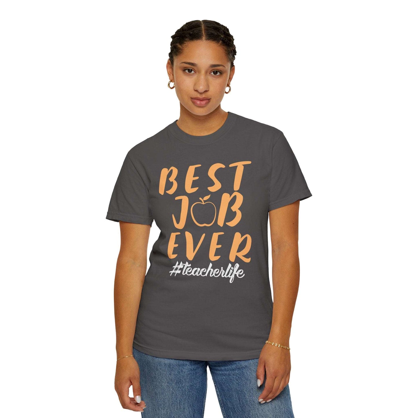 Best Job Ever - Inspirational T-Shirt with Apple Design teachers life