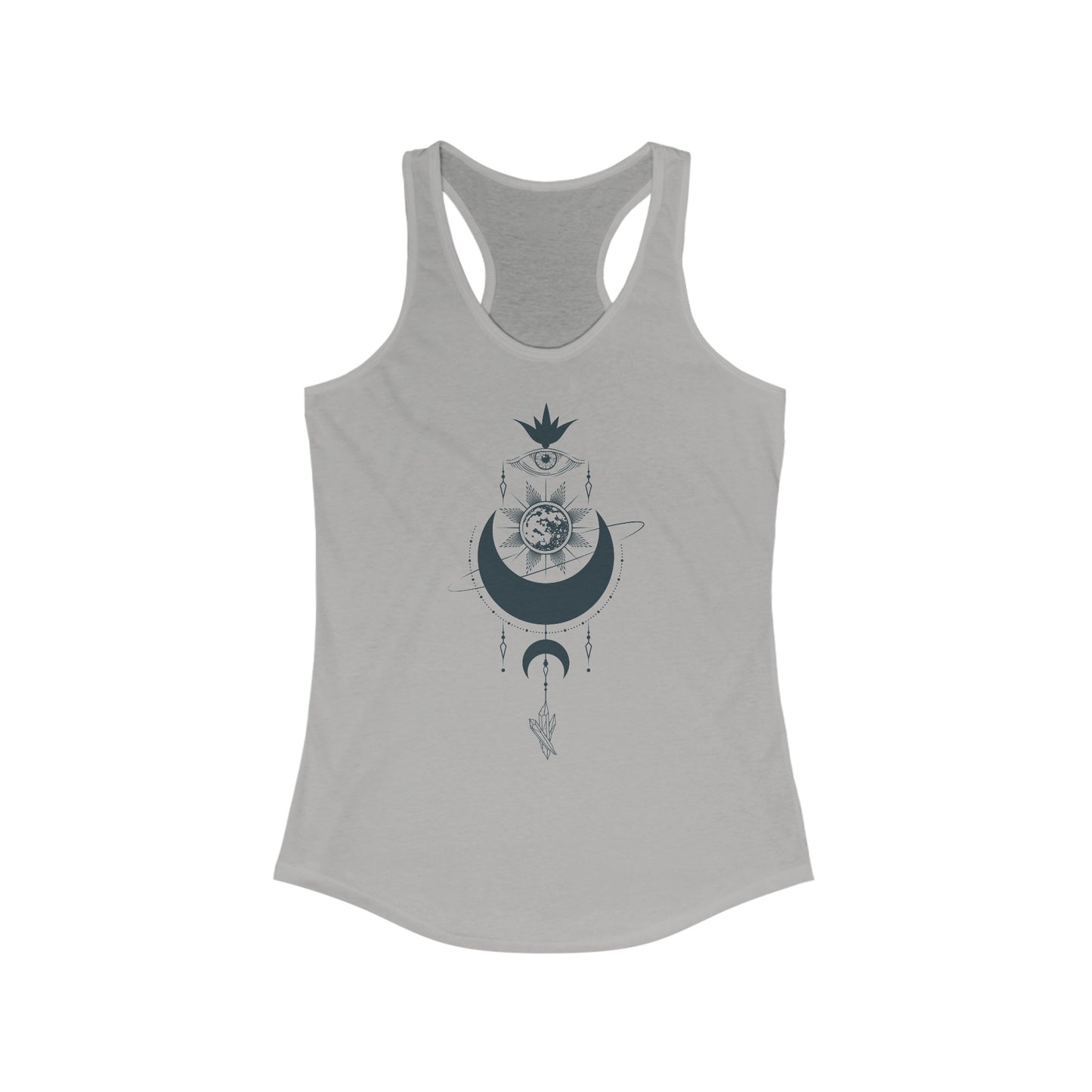 Cosmic Vision Women’s Tank Top - Mystical Earth & Moon Design