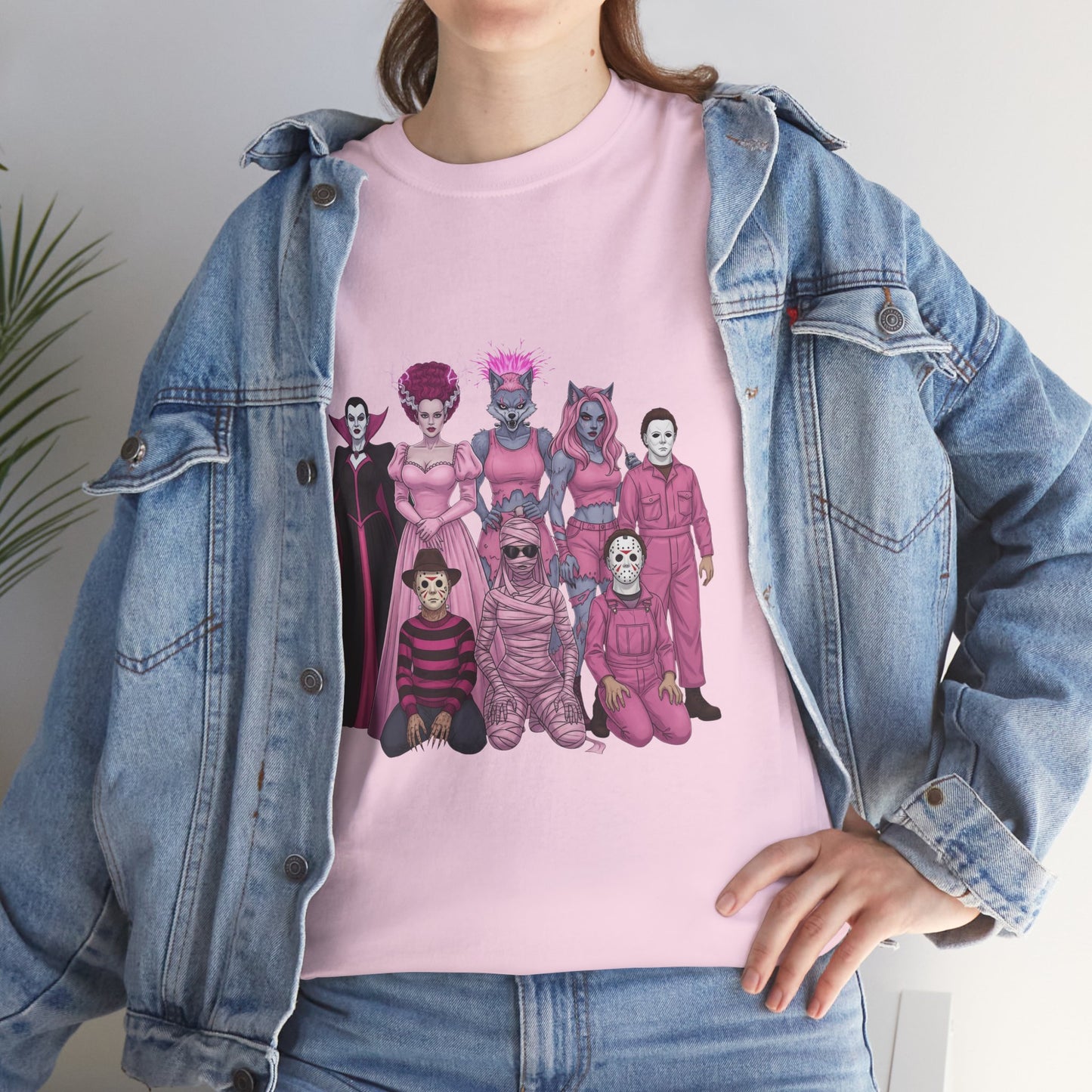 October Horror Pink Awareness Fighting for a Cause Unisex Tee - Breast Cancer Awareness Month
