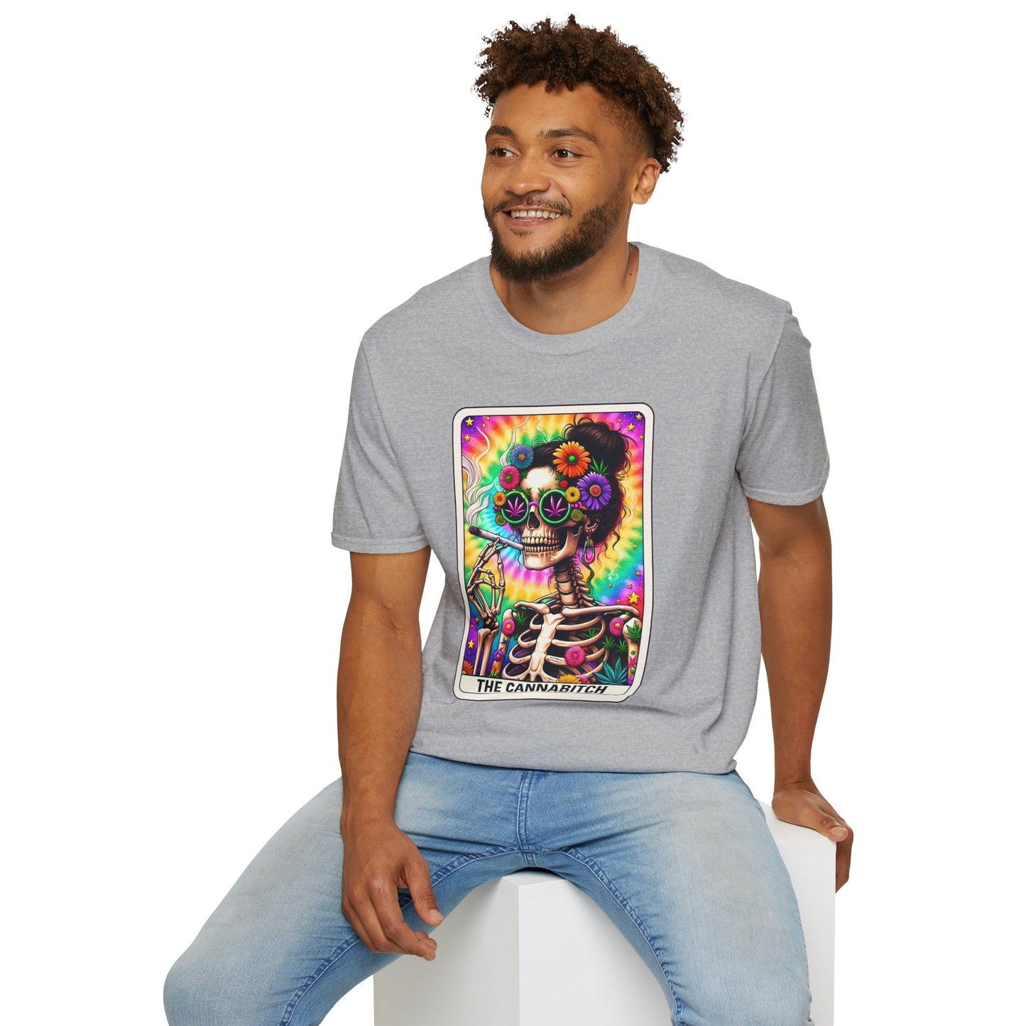 Cannabitch Halloween T-Shirt | Funny Weed Gothic Tee, Spooky Stoner Gift