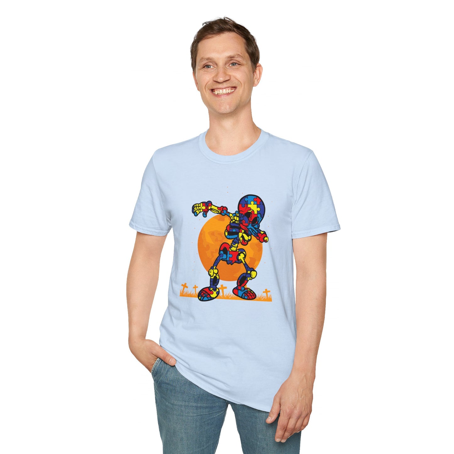 Autism Awareness Halloween Hero Tee - Embrace Uniqueness & Celebrate Differences Unisex Softstyle