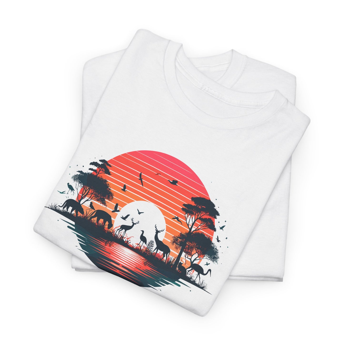 Wildlife Rehabilitation Sunset Silhouette Tee – Embrace Nature’s Serenity
