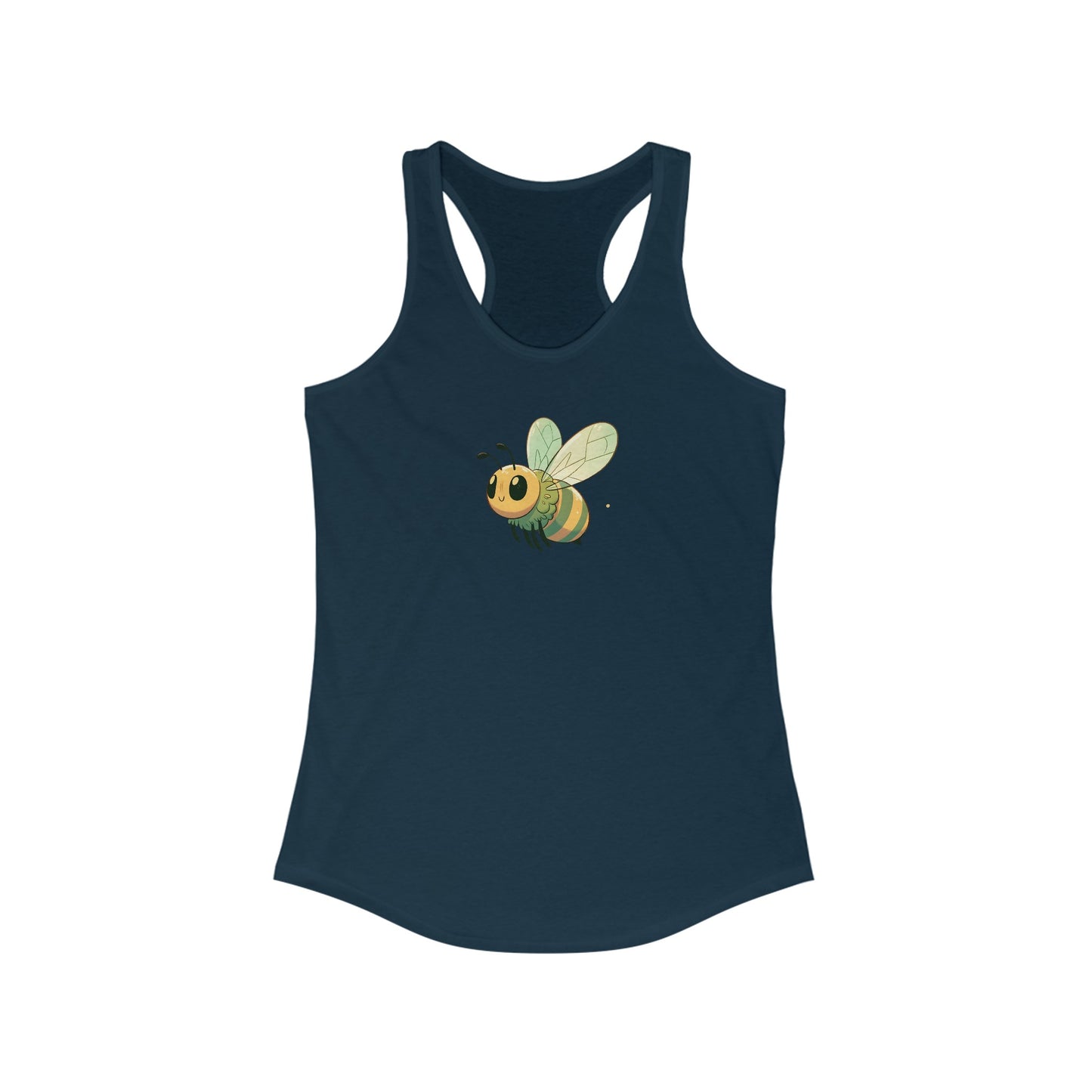 Buzzy Charm - Women’s Playful Bee Illustrated Tank Top