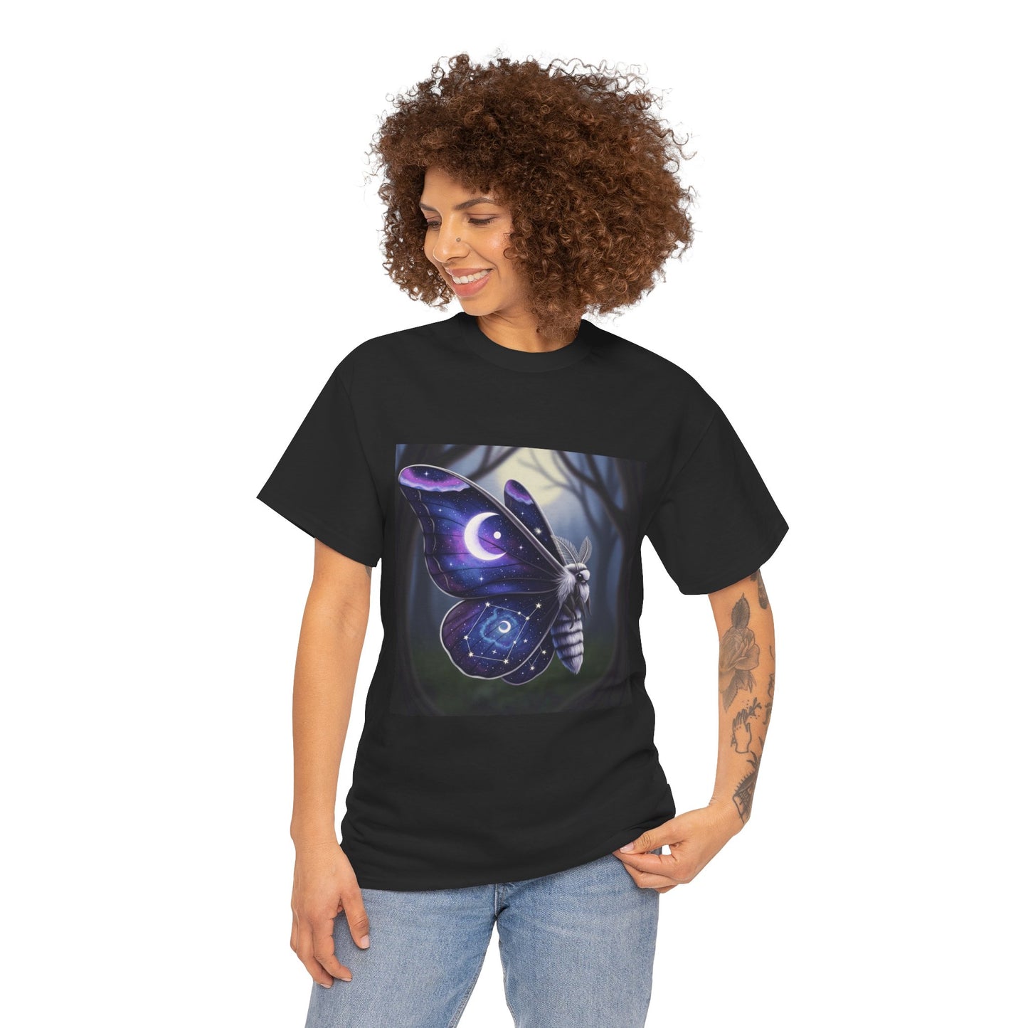 Witchy Galaxy Moth Moon Shirt