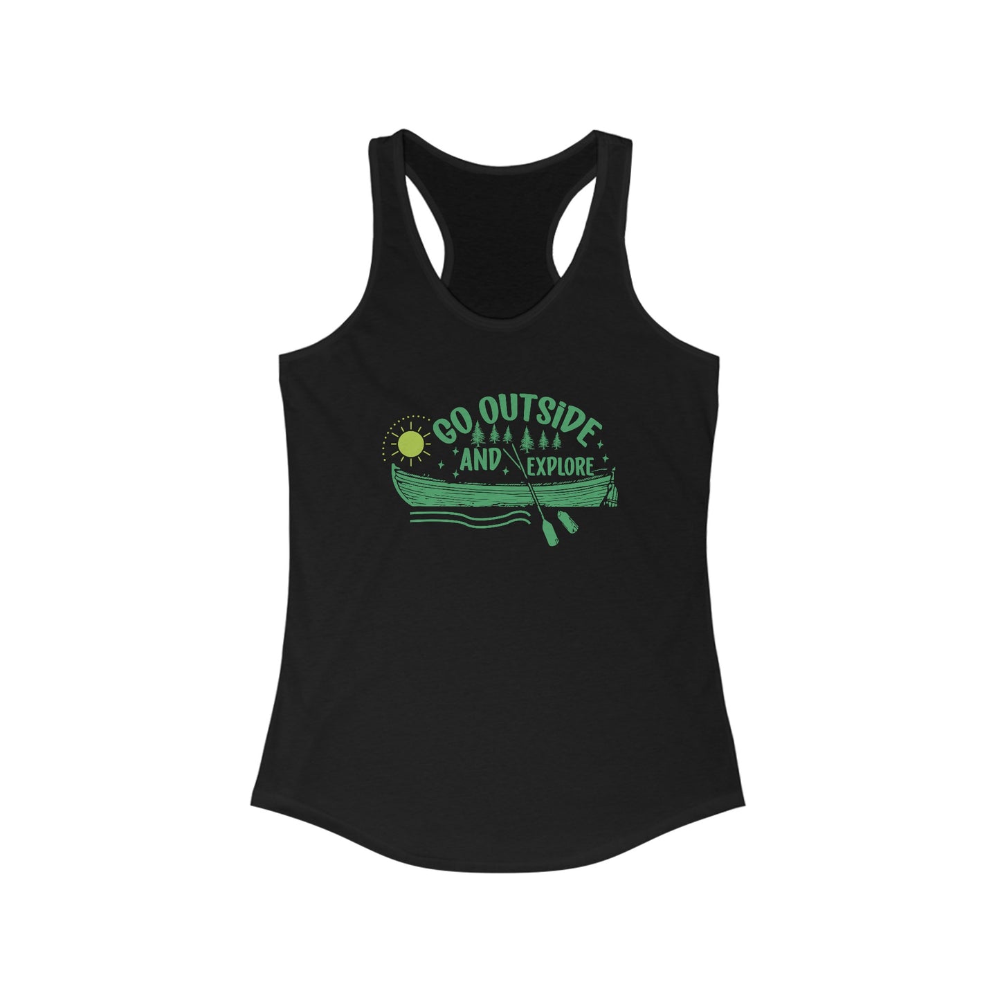Women’s ‘Adventure Awaits’ Tank Top – Explore Nature Graphic Tee