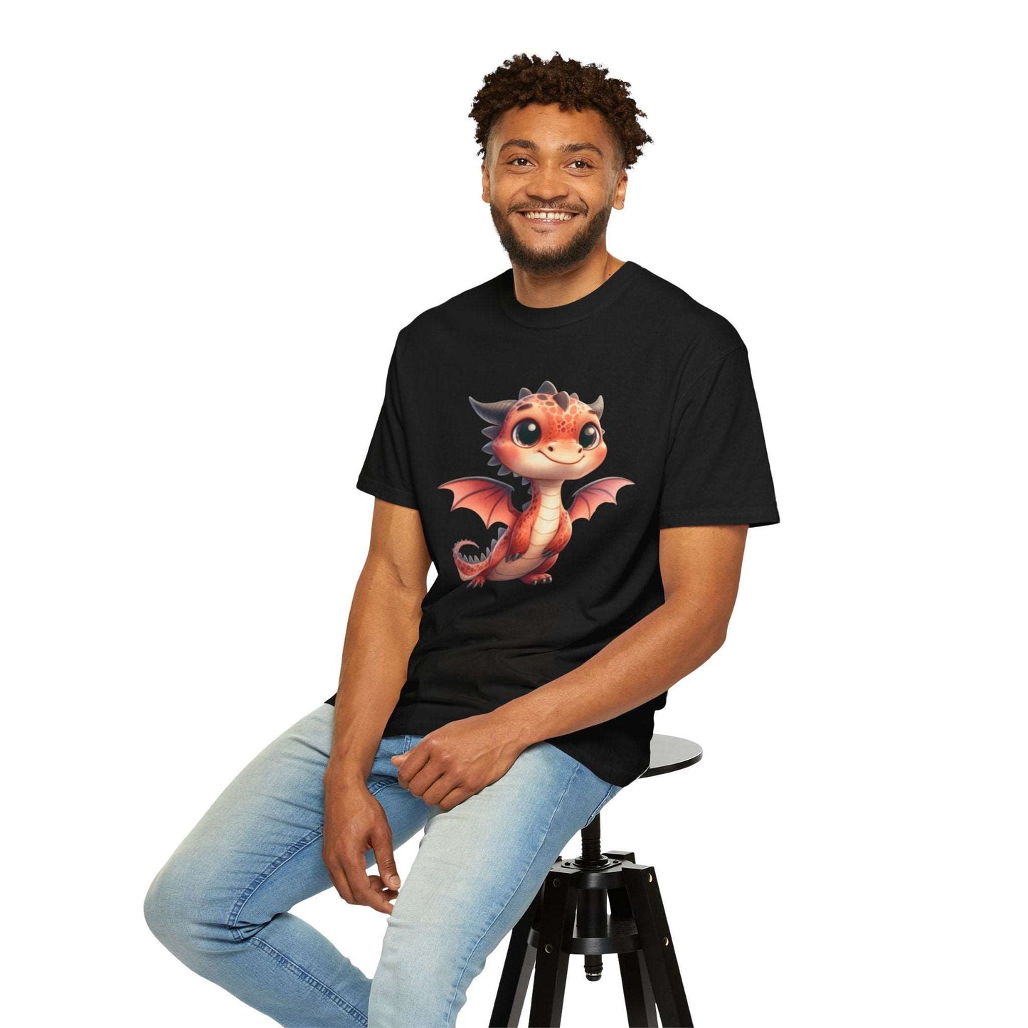 Adorable Dragon Whelp Tee - Soft Cotton T-Shirt with Fantasy Creature tee