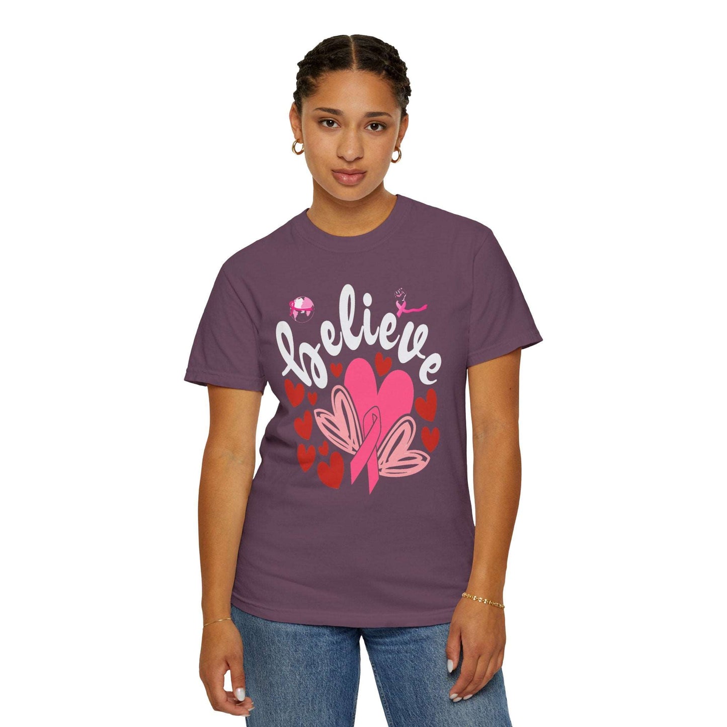Believe in Love - Breast Cancer Awareness Support Tee