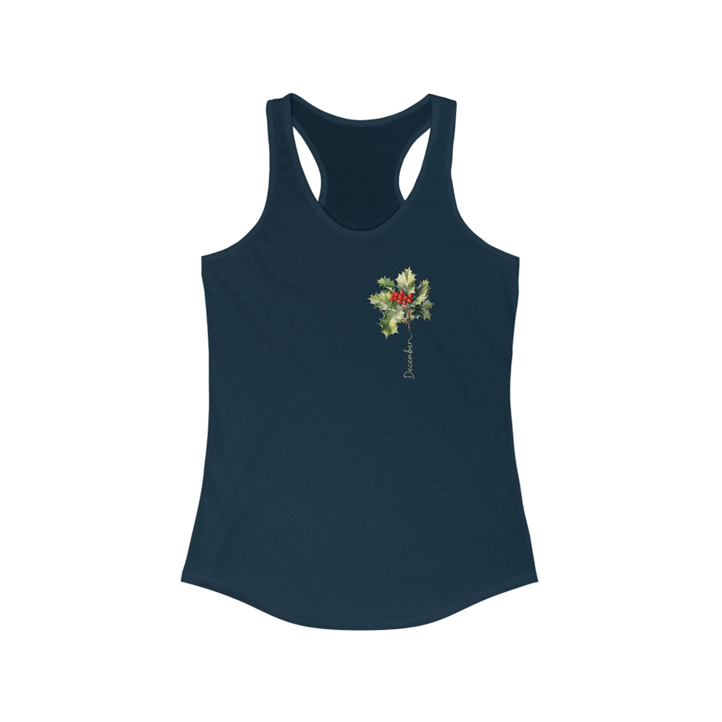 December Birth Month - Holly Leaf Women’s Tank Top