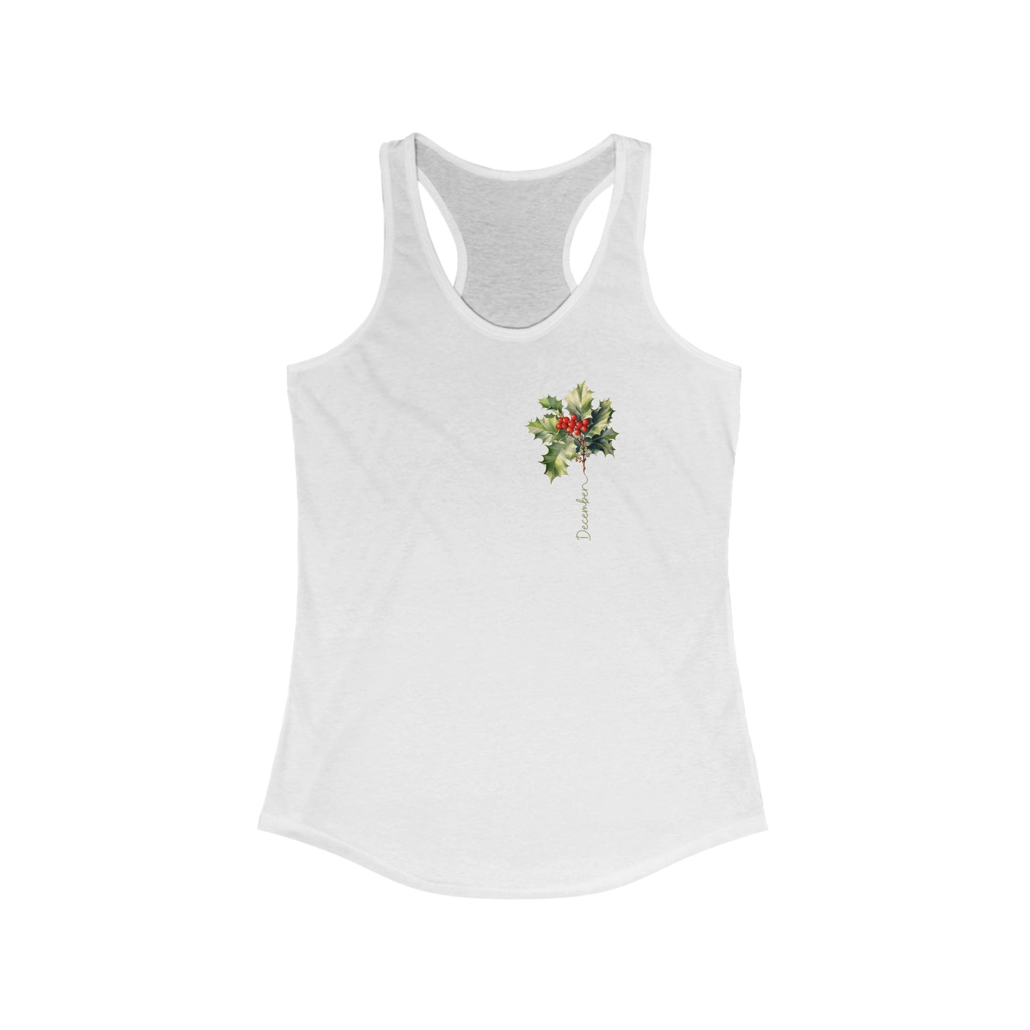 December Birth Month - Holly Leaf Women’s Tank Top