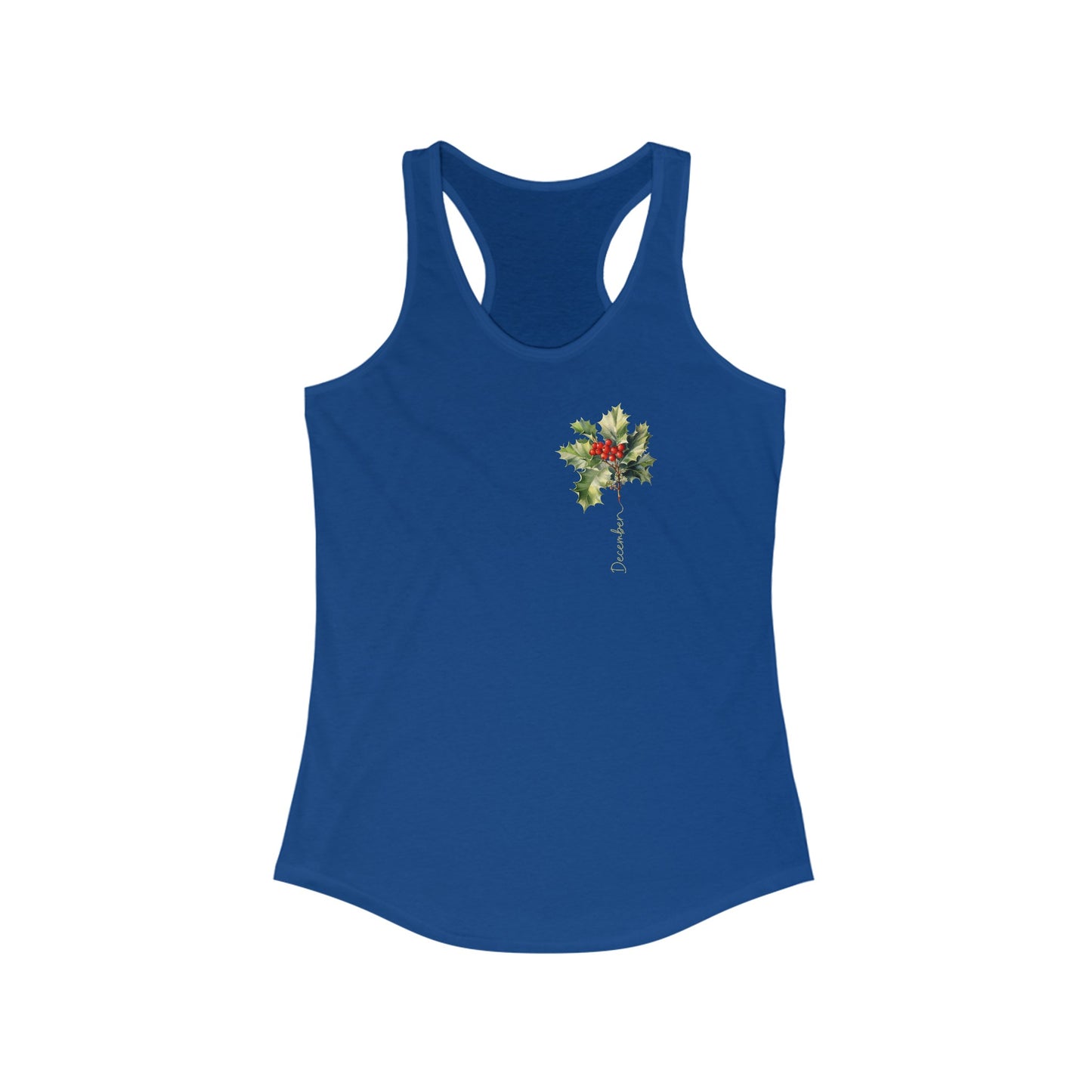 December Birth Month - Holly Leaf Women’s Tank Top