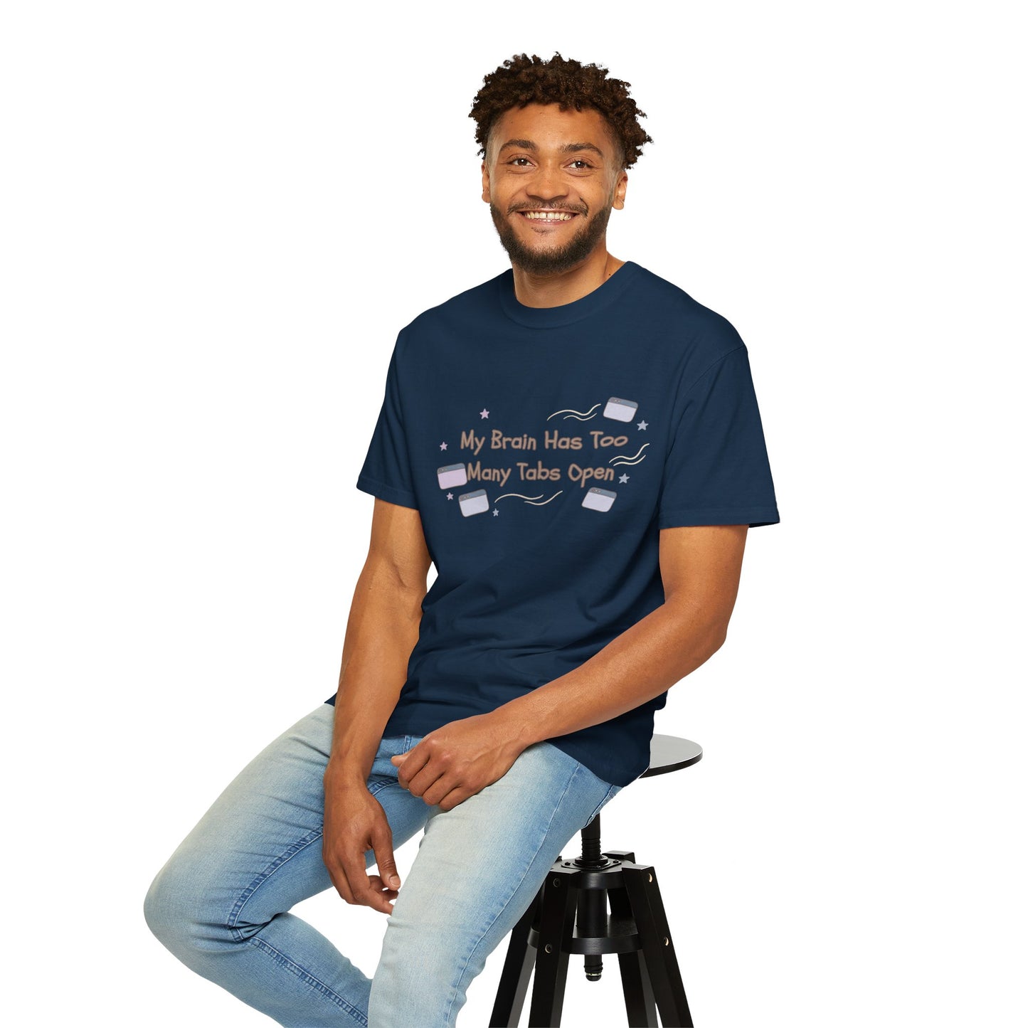 The "ADHD Brain Under Construction" Retro Warning Tee