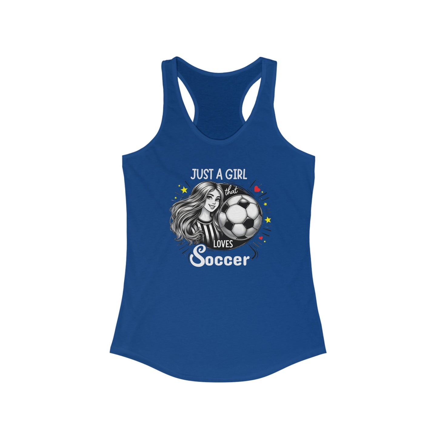 Just a Girl Who Loves Soccer T-Shirt - Female Football Fan Tee - Soccer Passion Shirt - Sporty Girl Casual Top - Athletic Lifestyle Wear