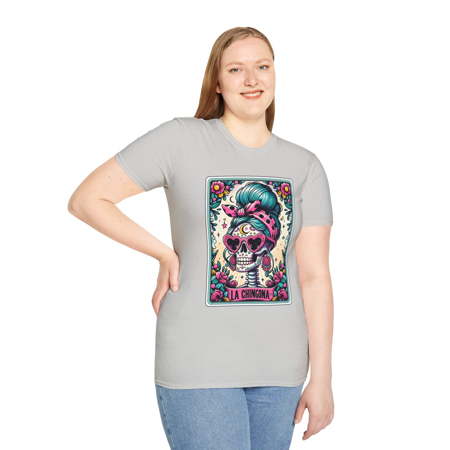 Vibrant Sugar Skull T-Shirt - Unique Spooky Halloween Apparel Inspired by Dia de los Muertos