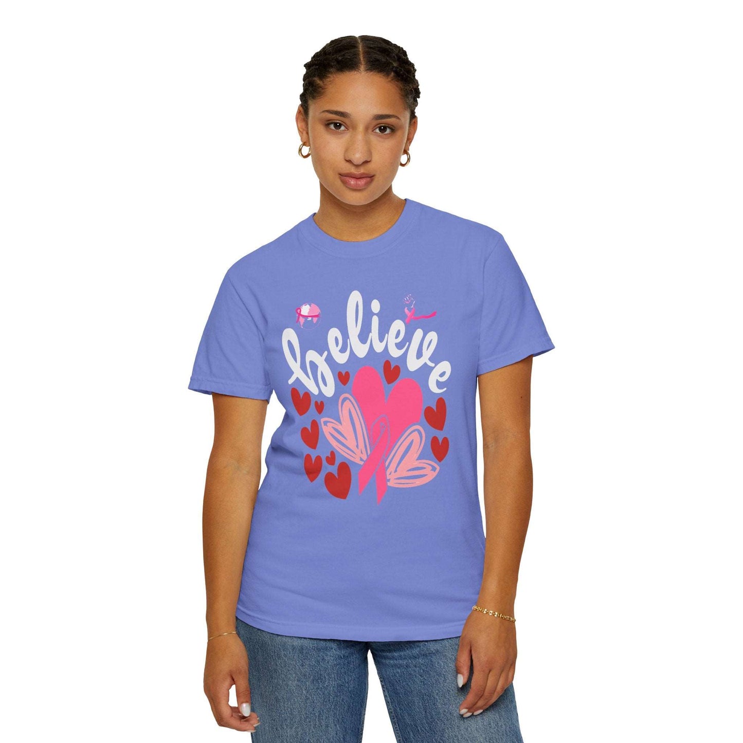 Believe in Love - Breast Cancer Awareness Support Tee