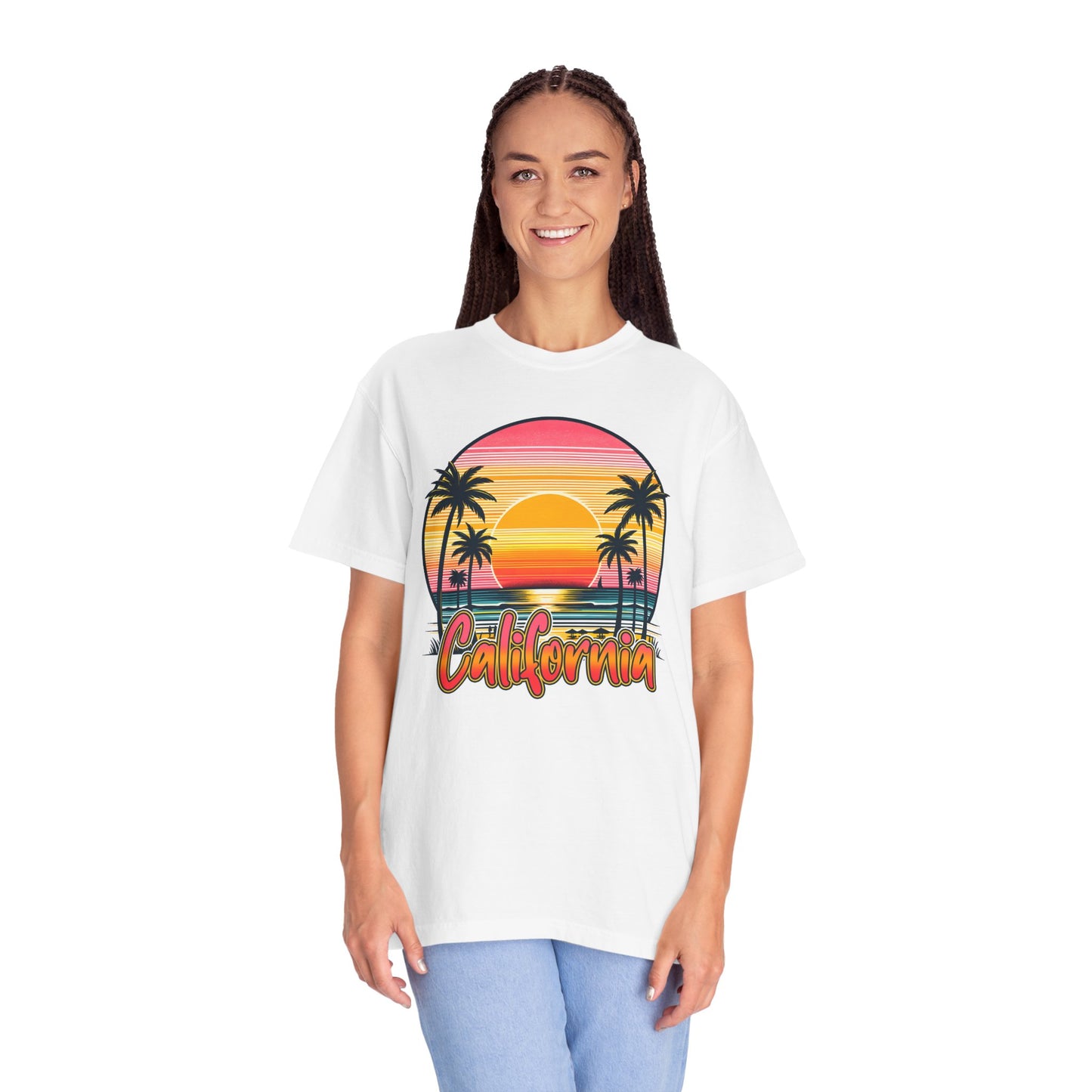 CCalifornia Sunset Palms - Vibrant Beach Vibes T-Shirt