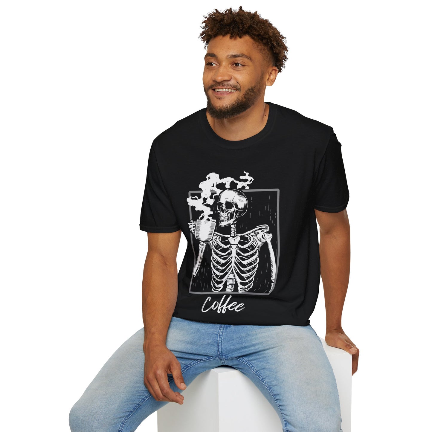 Spooky Sips: Skeleton Coffee Lover’s Halloween T-Shirt