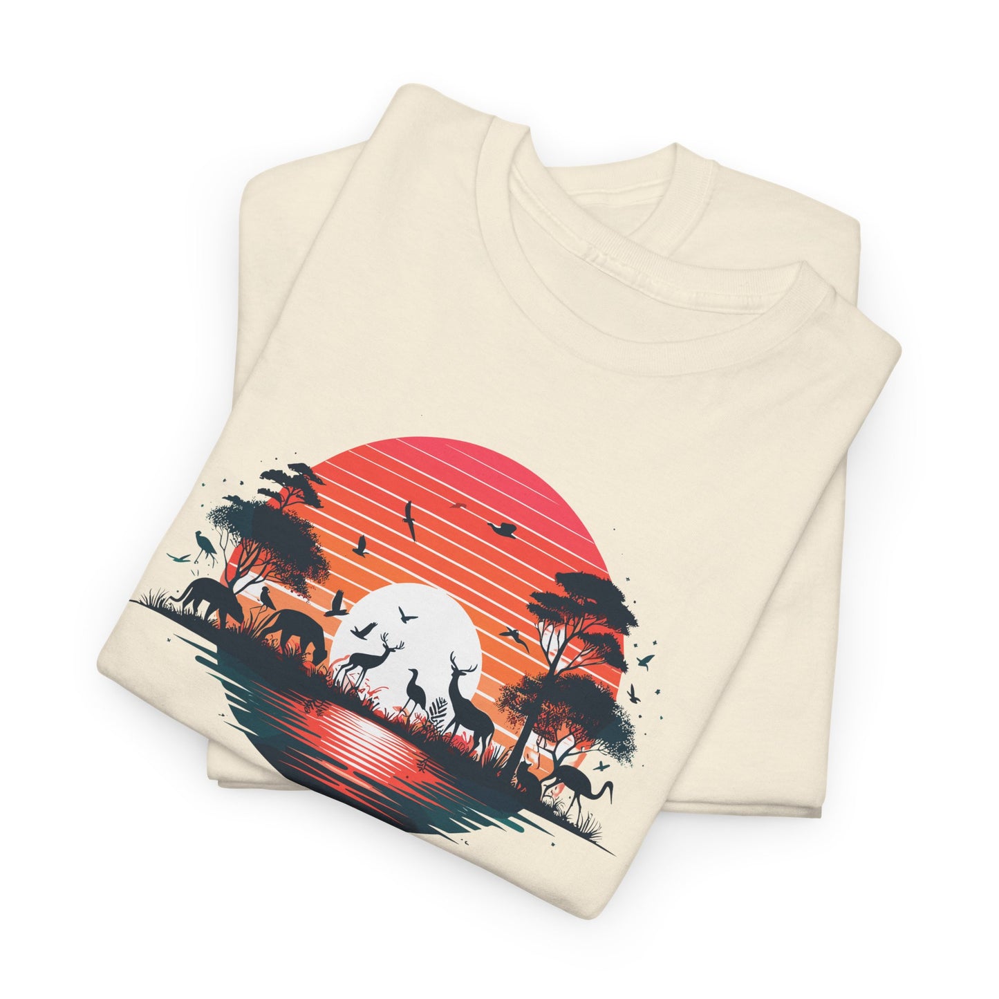 Wildlife Rehabilitation Sunset Silhouette Tee – Embrace Nature’s Serenity