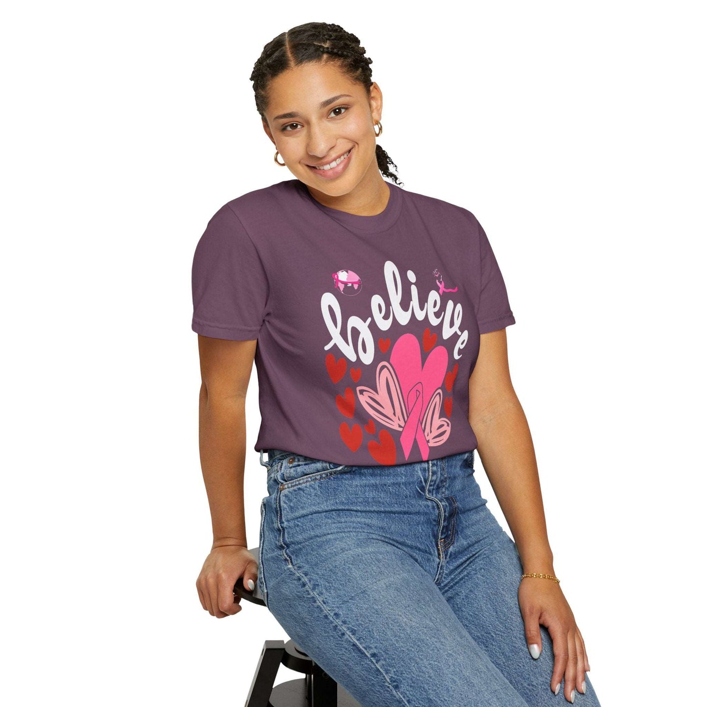 Believe in Love - Breast Cancer Awareness Support Tee