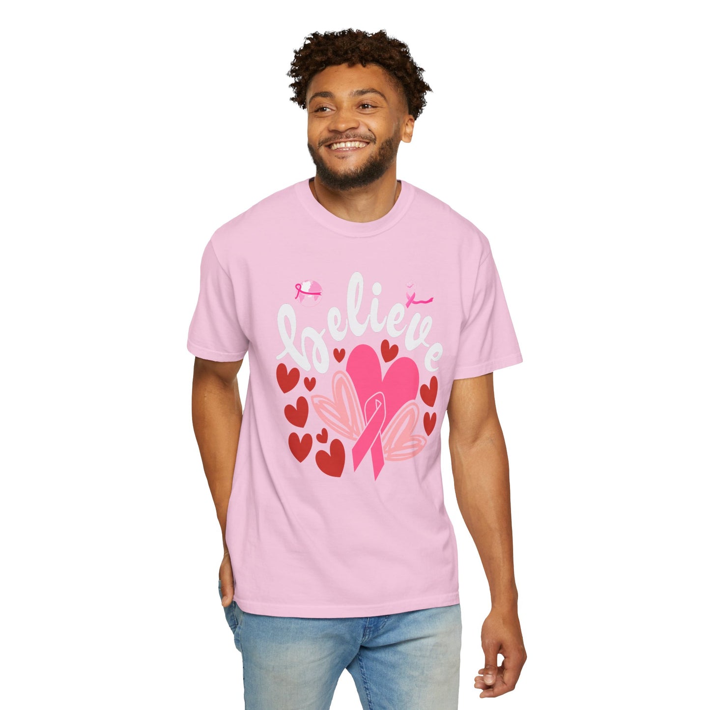 Believe in Love - Breast Cancer Awareness Support Tee