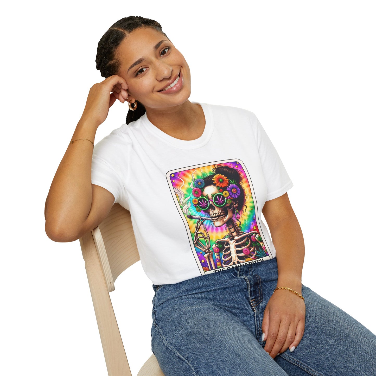 Cannabitch Halloween T-Shirt | Funny Weed Gothic Tee, Spooky Stoner Gift