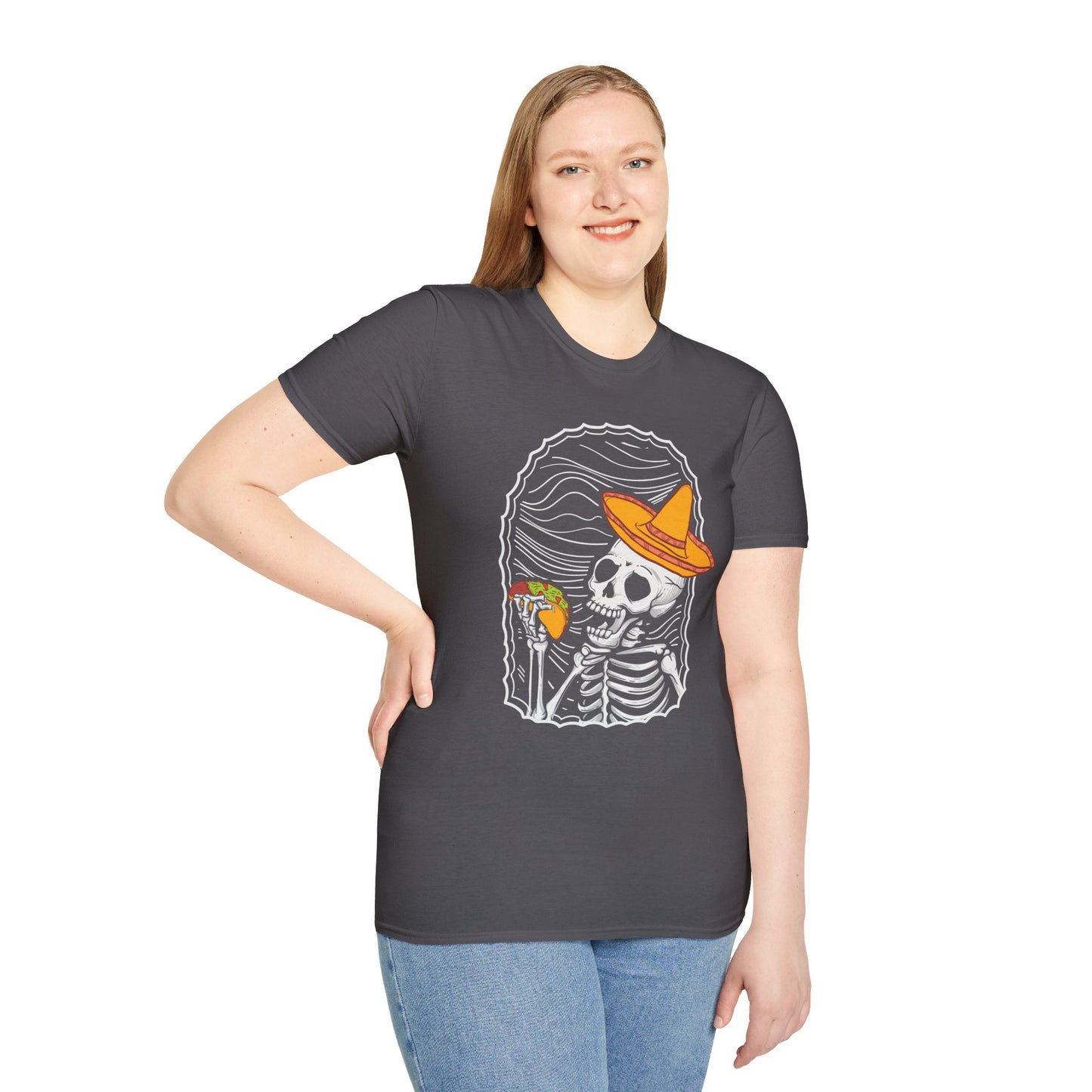 Fiesta of Frights - Sombrero Skeleton Taco Halloween Unisex T-Shirt