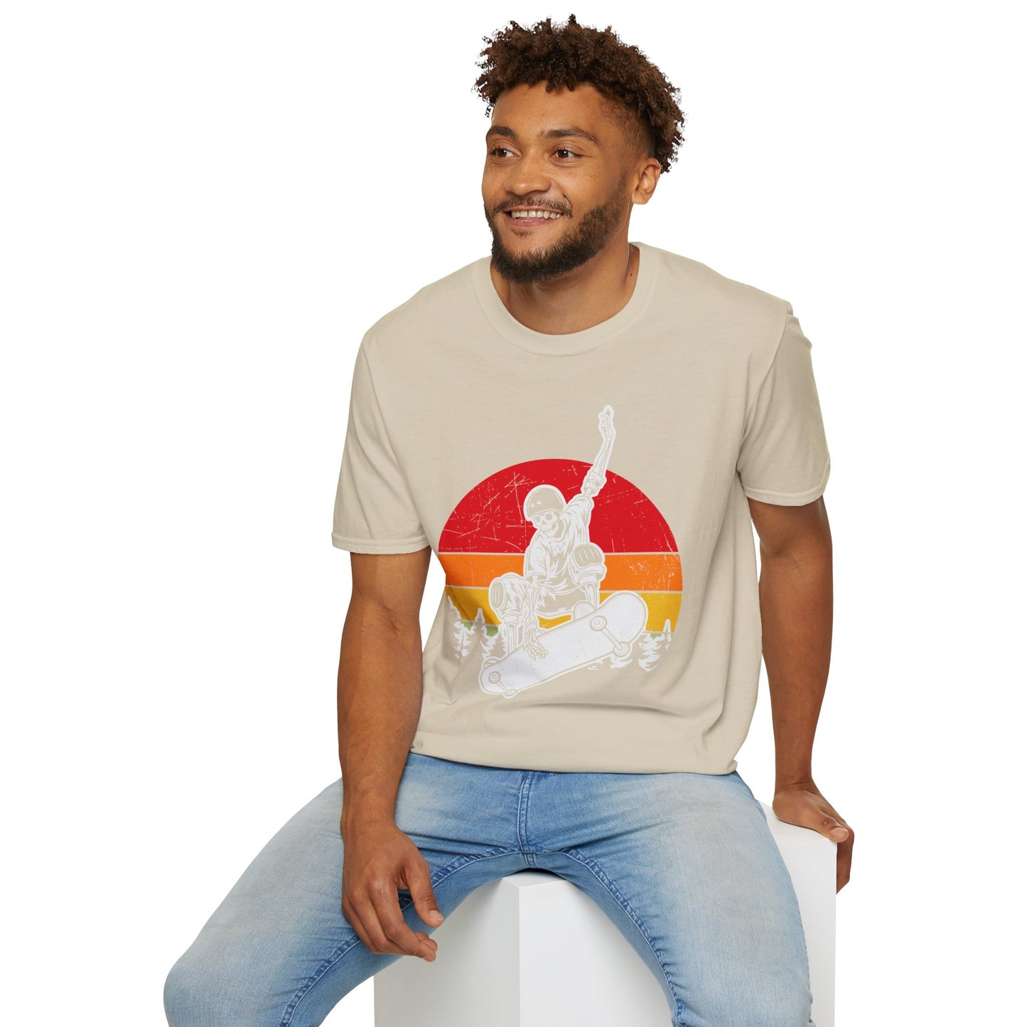 Sunset Skateboarder - Vintage Halloween Unisex T-Shirt