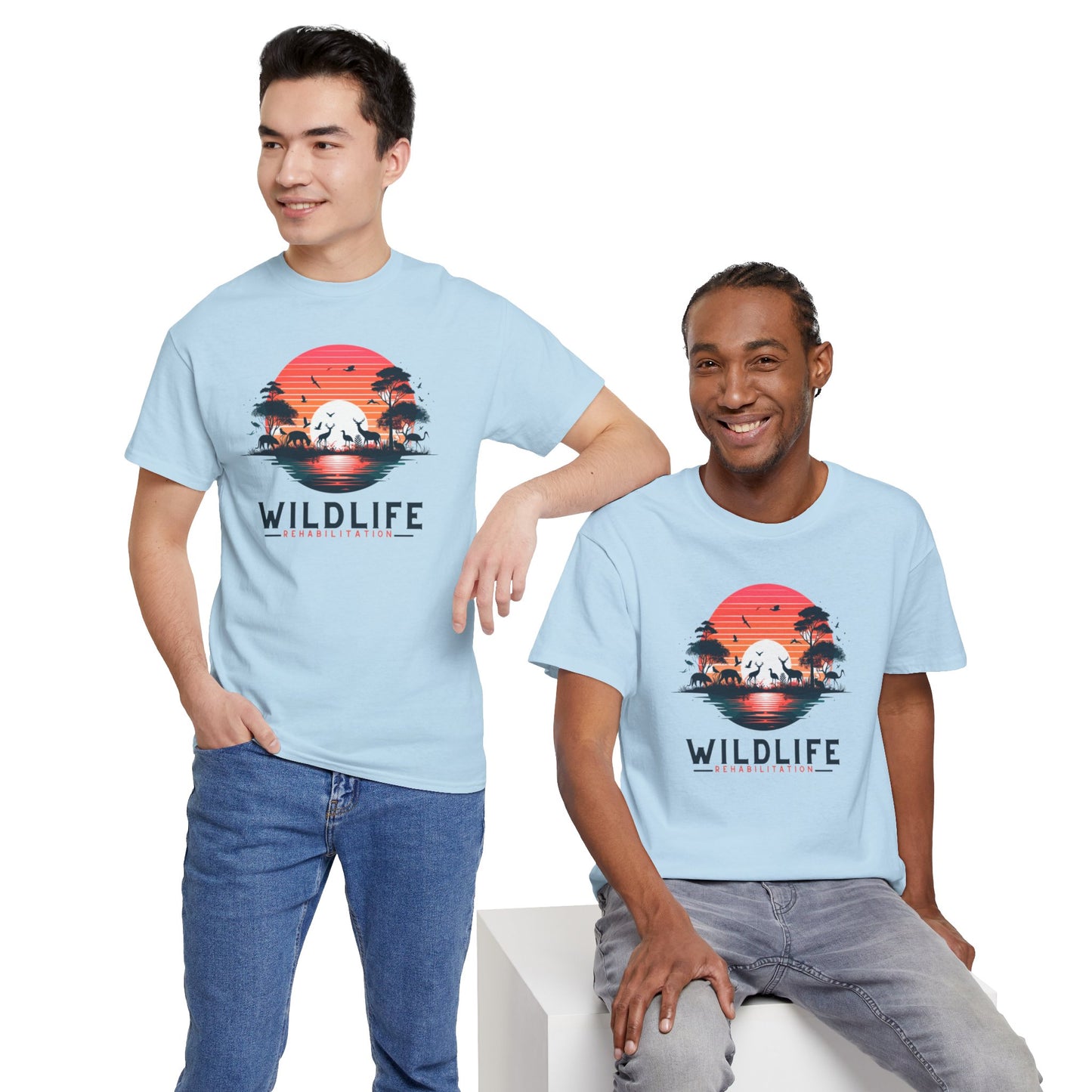 Wildlife Rehabilitation Sunset Silhouette Tee – Embrace Nature’s Serenity