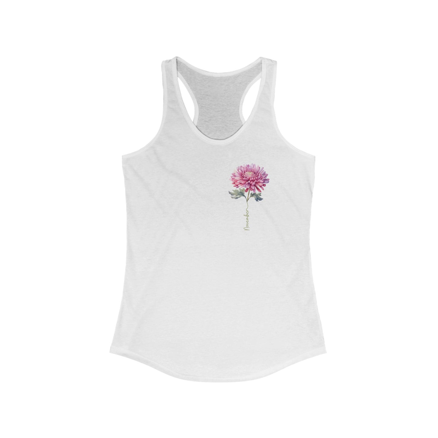 November’s Radiance - Chrysanthemum Bloom Women’s Tank Top