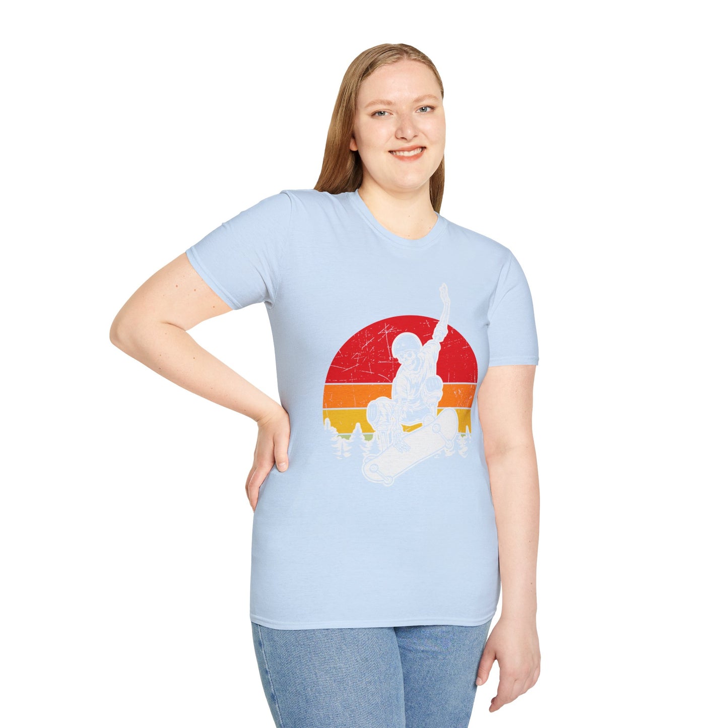 Sunset Skateboarder - Vintage Halloween Unisex T-Shirt