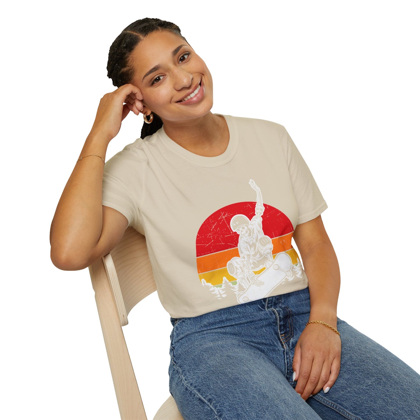 Sunset Skateboarder - Vintage Halloween Unisex T-Shirt