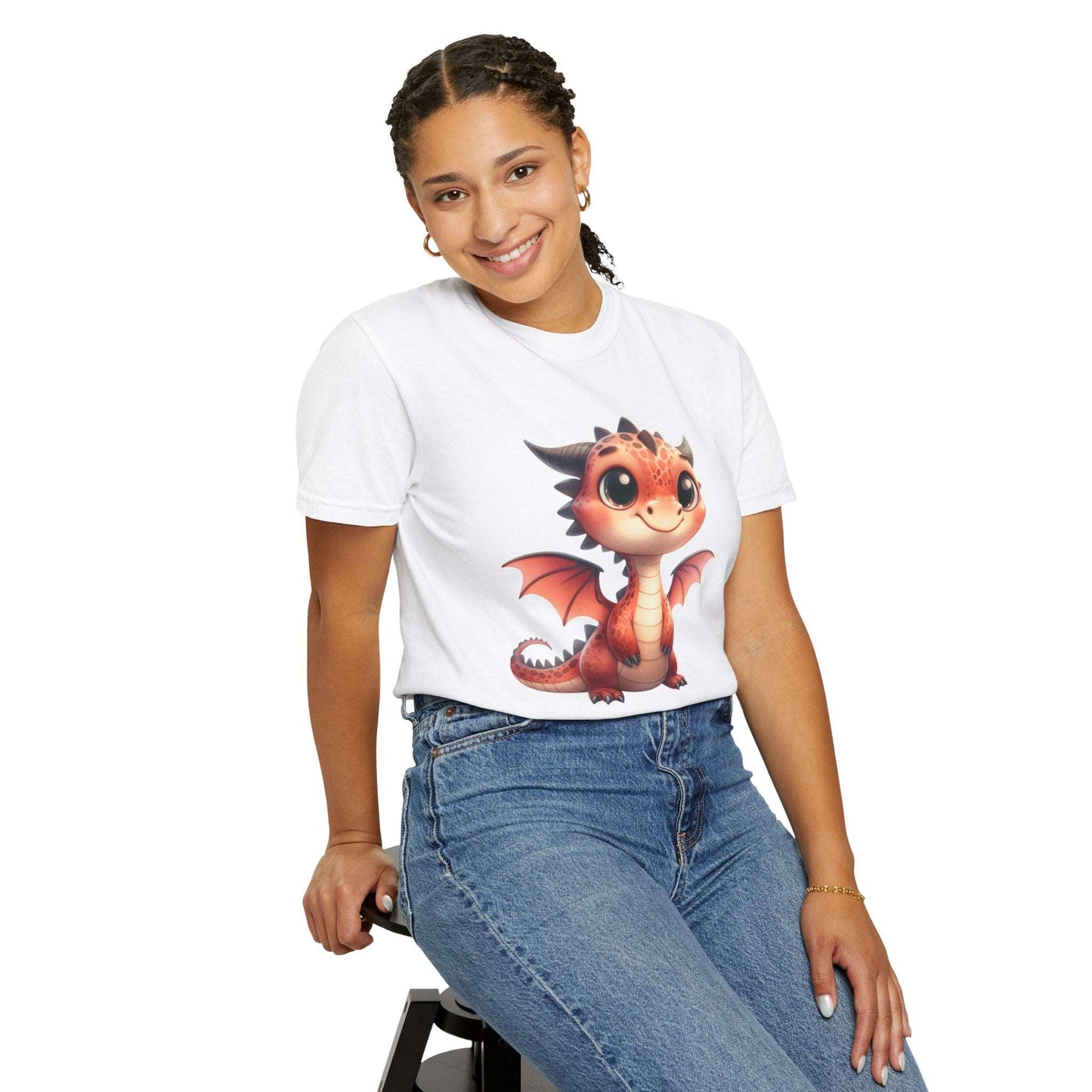 Adorable Dragon Whelp Tee - Soft Cotton T-Shirt with Fantasy Creature tee