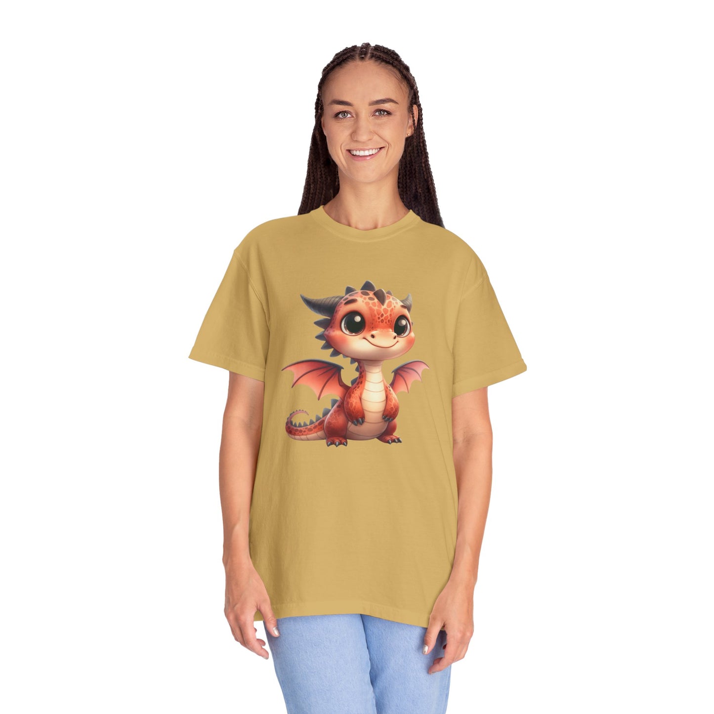 Playful Whimsy Dragon - Unique Cartoon-Style Dragon T-Shirt Design for Fun and Fantasy Lovers