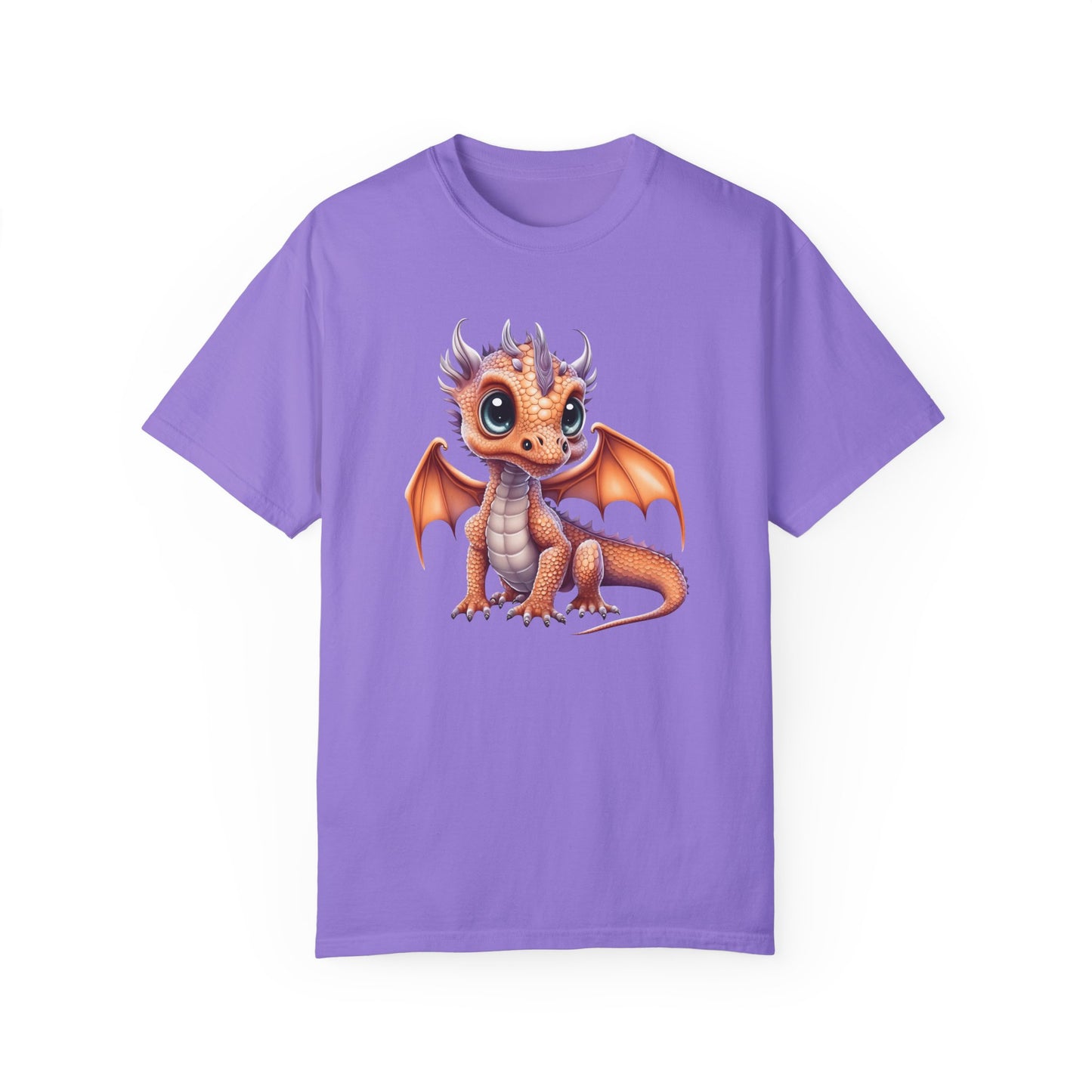 Charming Orange Dragonling T-Shirt Whimsical Fantasy Creature Tee Adorable Dragon Lover Shirt