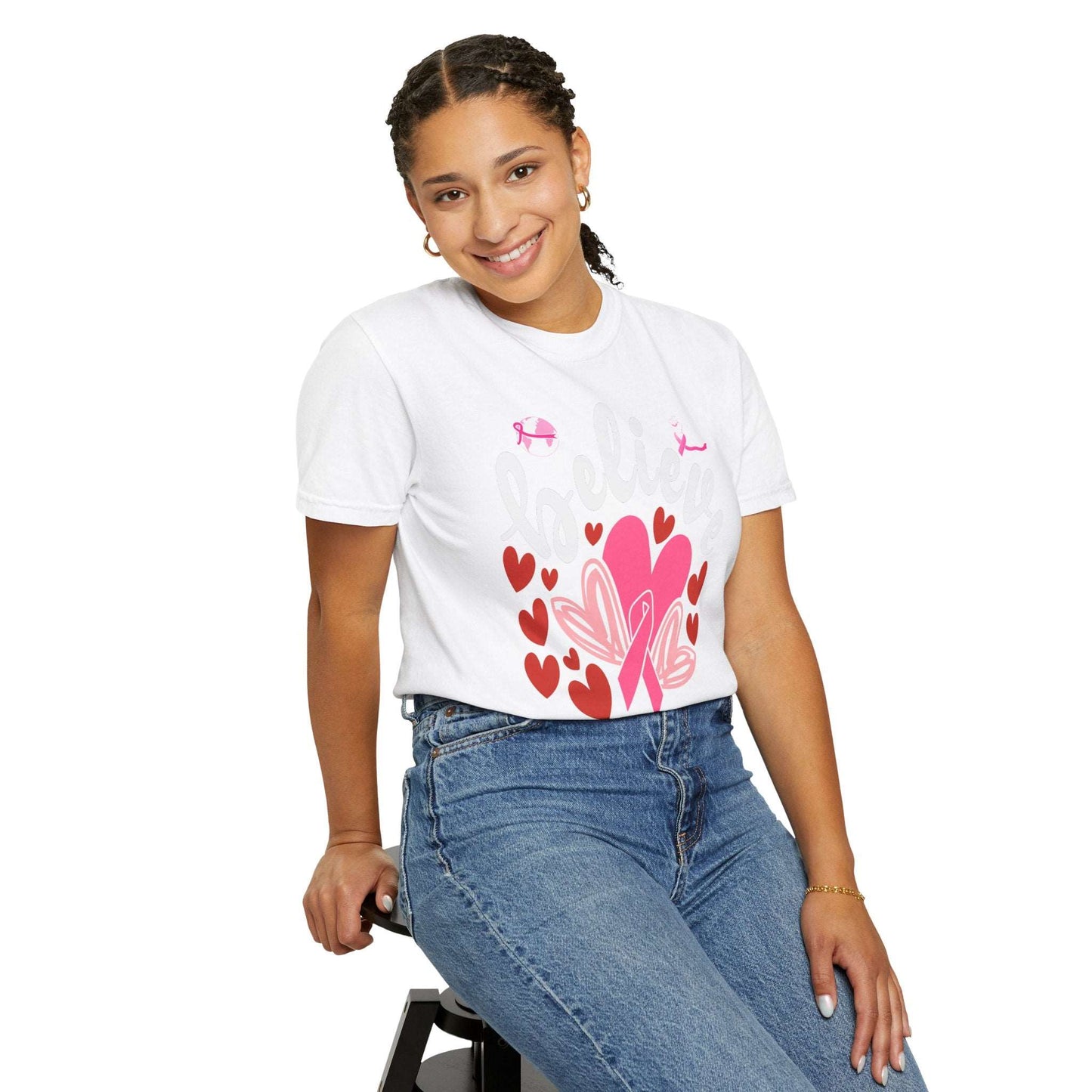 Believe in Love - Breast Cancer Awareness Support Tee