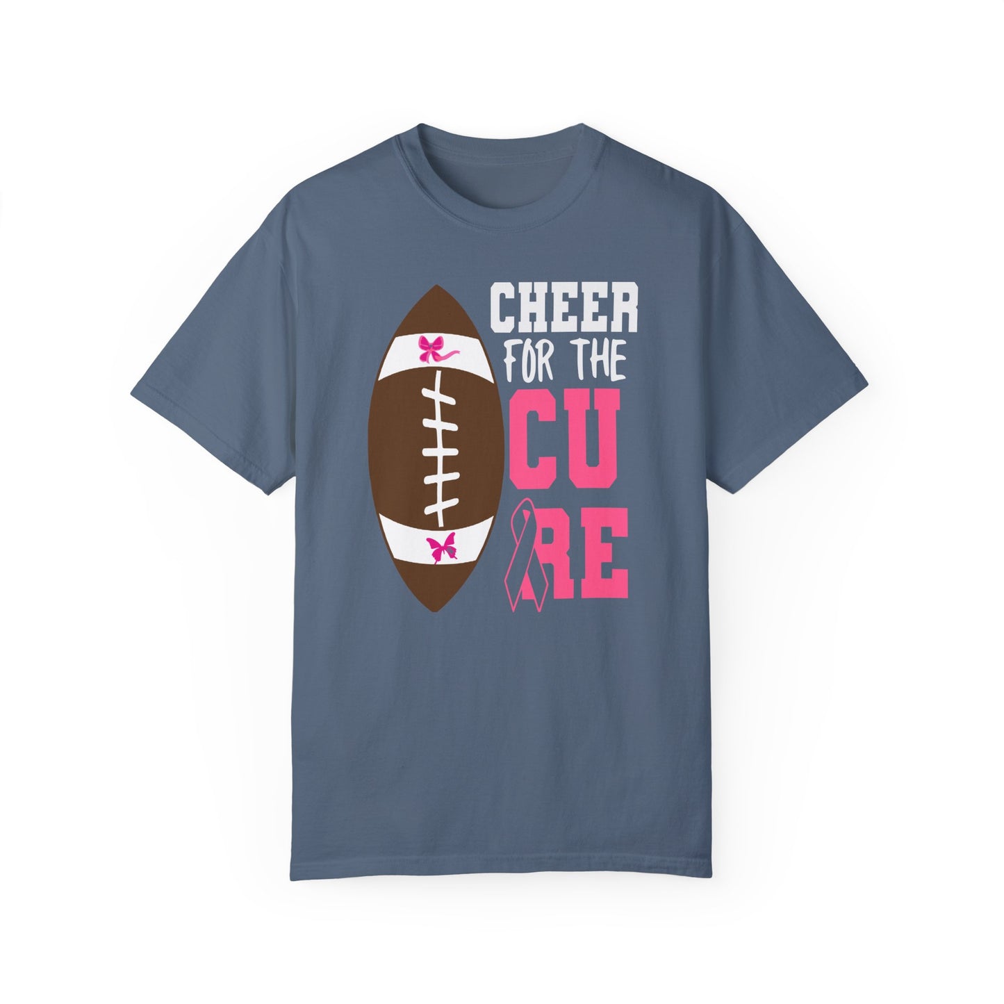 Cheer for the Cure - Breast Cancer Awareness Football T-Shirt