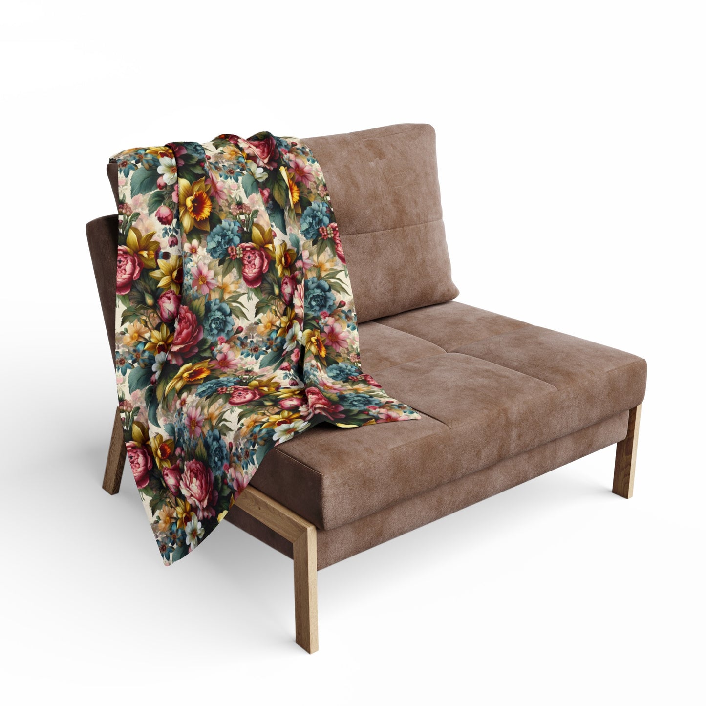 Vintage Floral Arctic Fleece Blanket - Cozy Comfort with a Touch of Elegance
