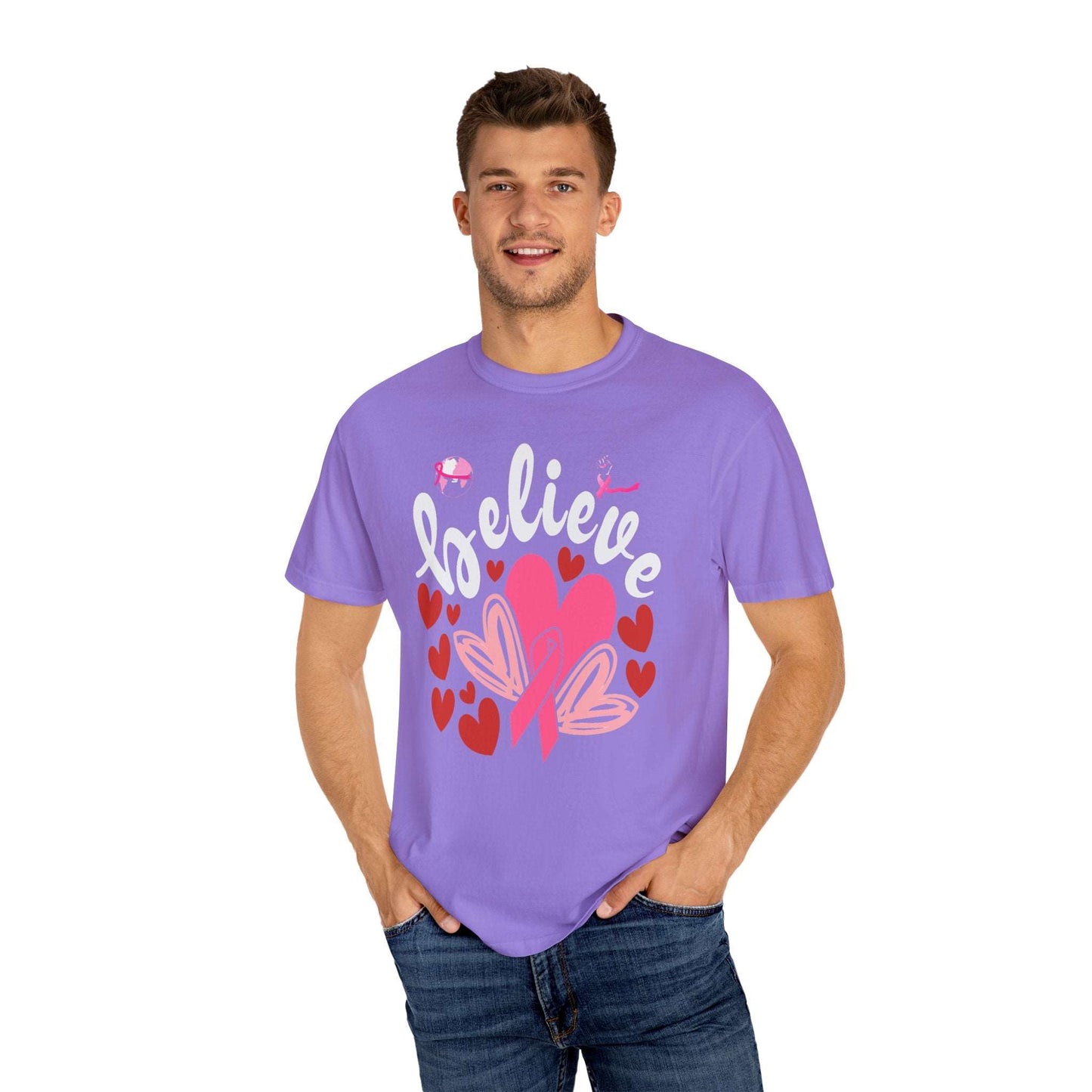 Believe in Love - Breast Cancer Awareness Support Tee