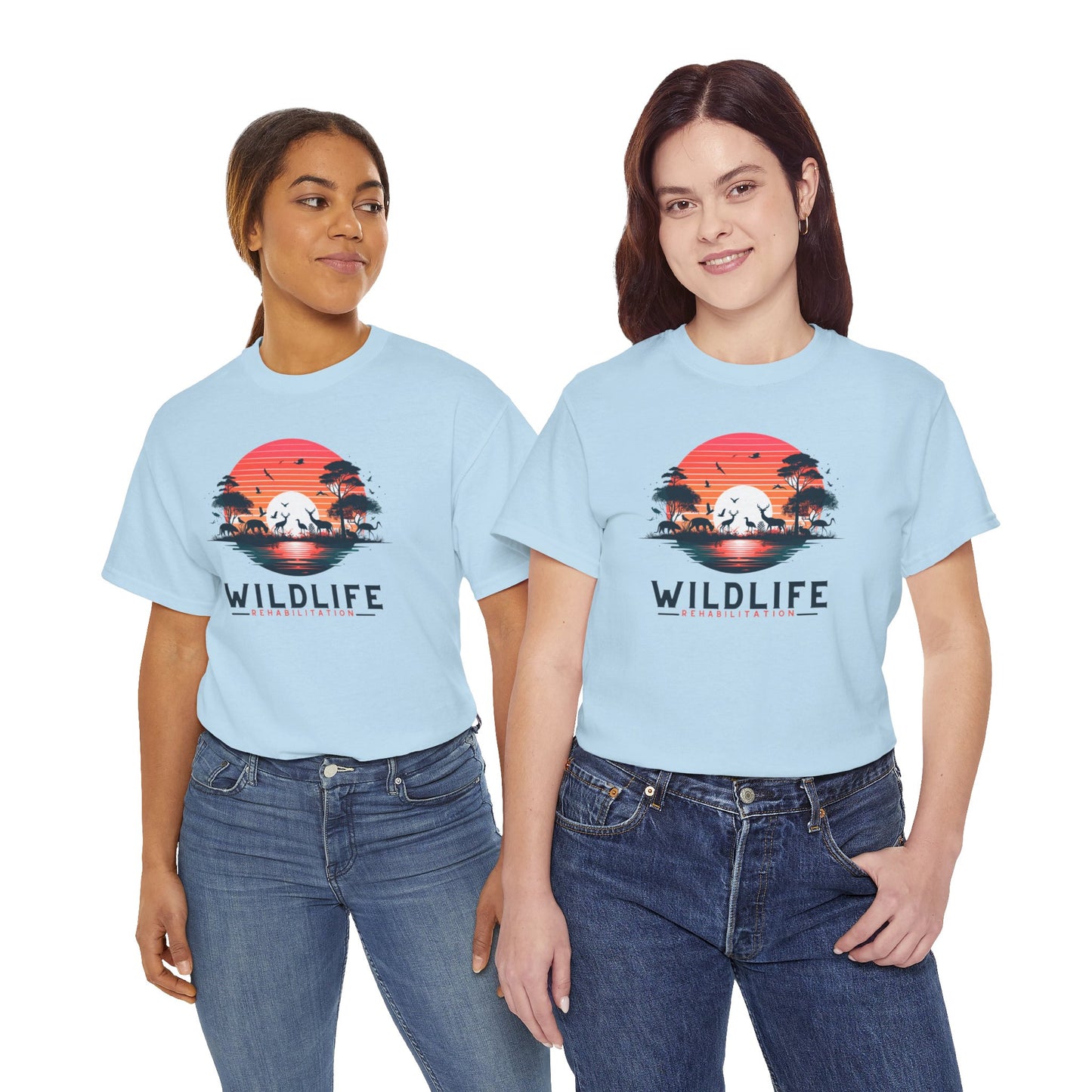 Wildlife Rehabilitation Sunset Silhouette Tee – Embrace Nature’s Serenity