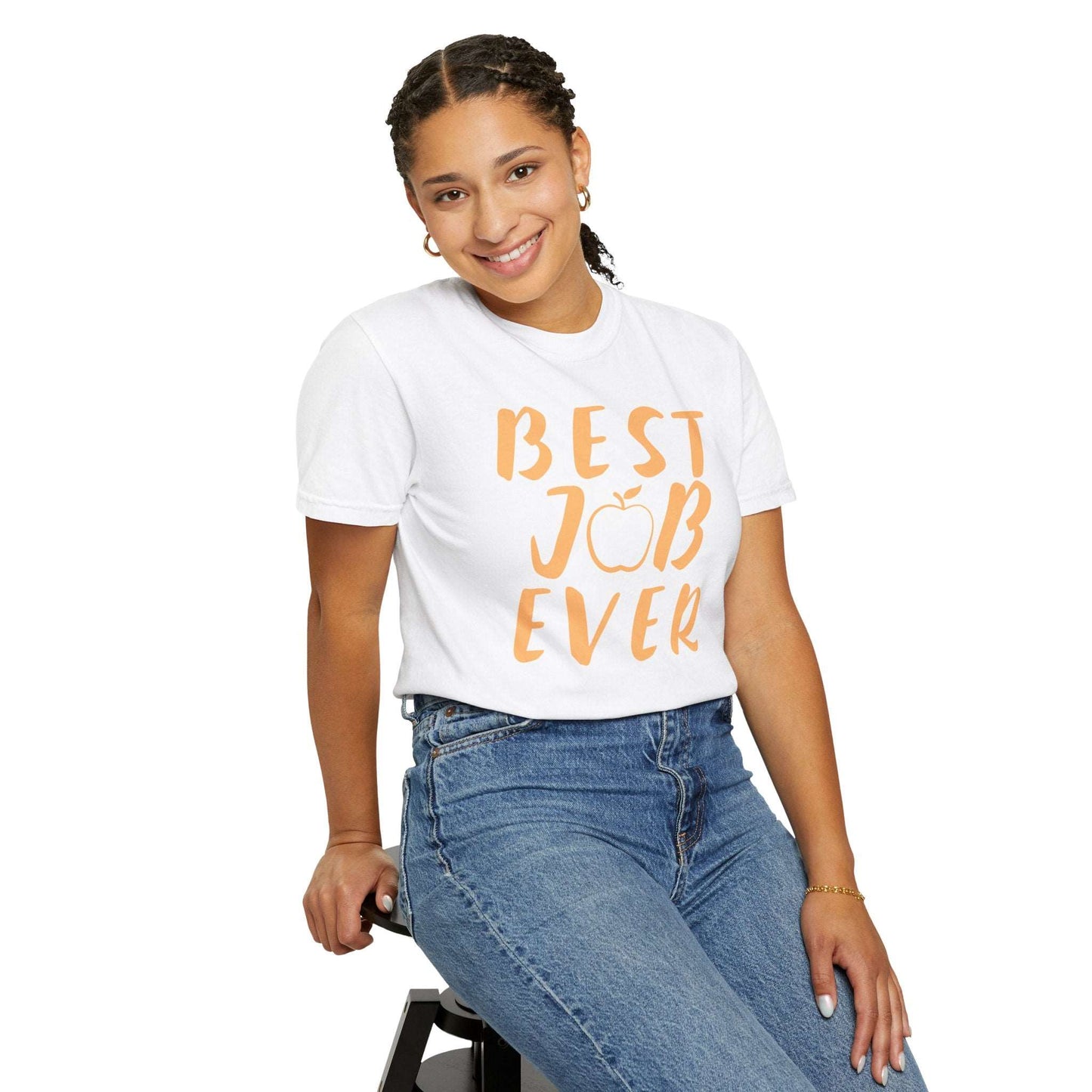 Best Job Ever - Inspirational T-Shirt with Apple Design teachers life