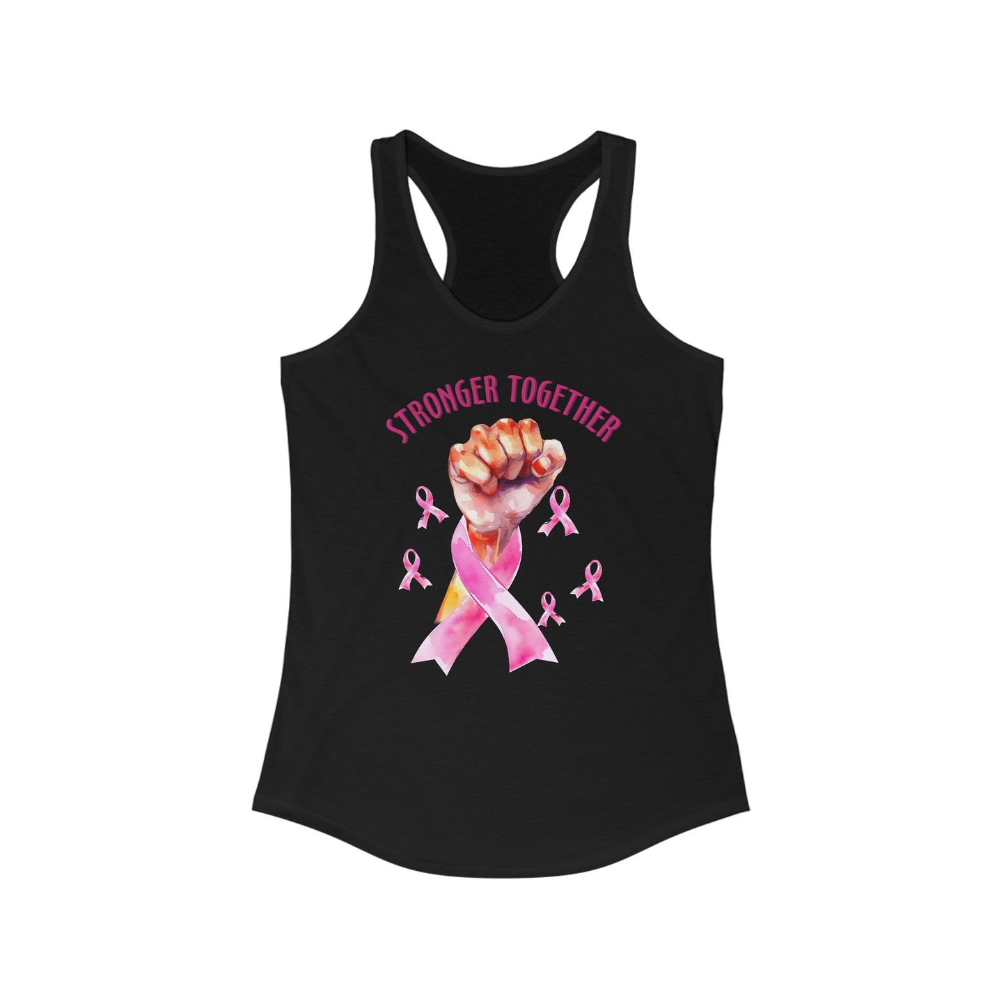 Stronger Together: Women’s Cancer Awareness Tank Top with Empowering Design
