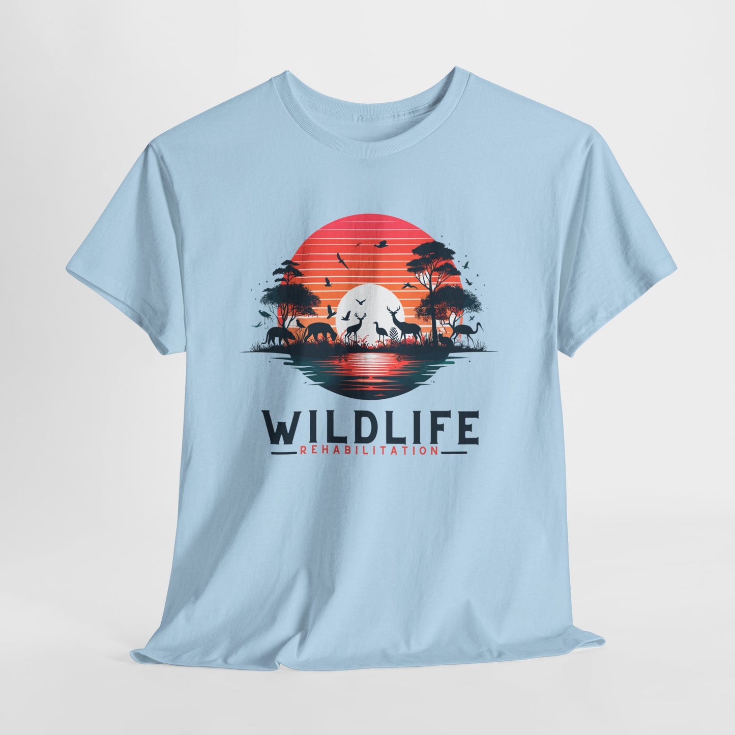 Wildlife Rehabilitation Sunset Silhouette Tee – Embrace Nature’s Serenity