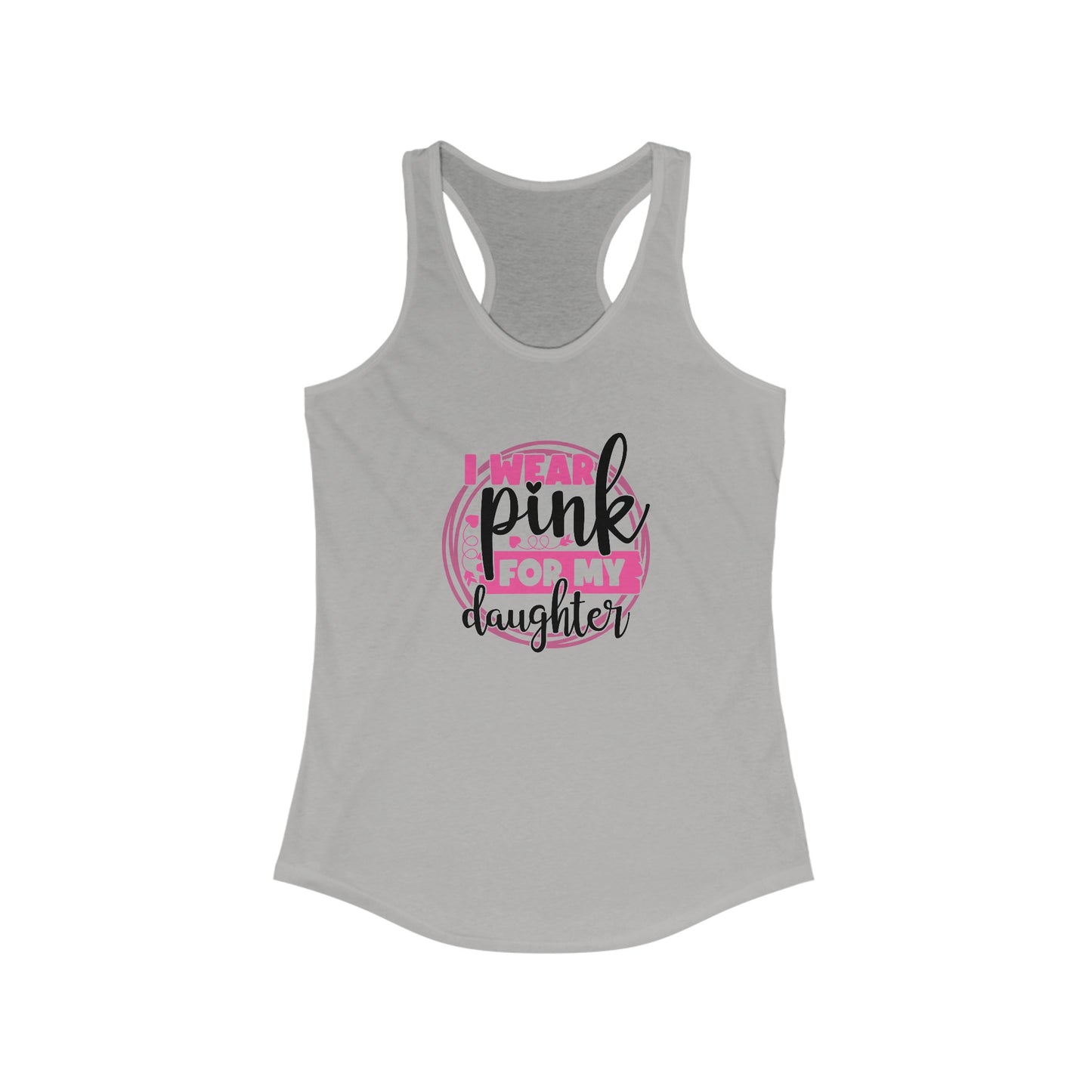 Supportive ‘I Wear Pink For My Daughter’ Breast Cancer Awareness Tank Top